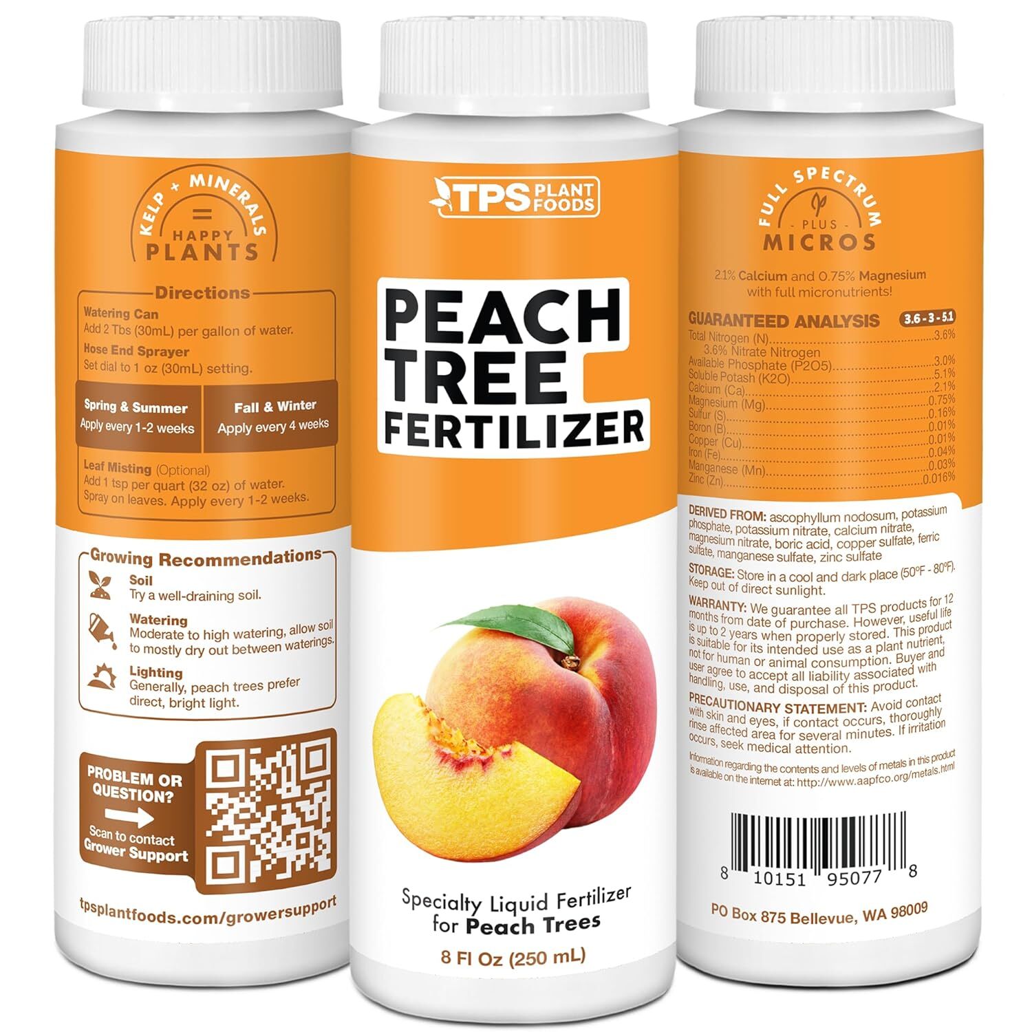 TPS NUTRIENTS Peach Tree Fertilizer for All Peach, Nectarine and Stone Fruit Tre