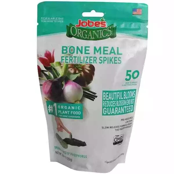 Organic Bone Meal Plant Food Fertilizer Spikes, 2-14-0 NPK, OMRI Registered-50PK