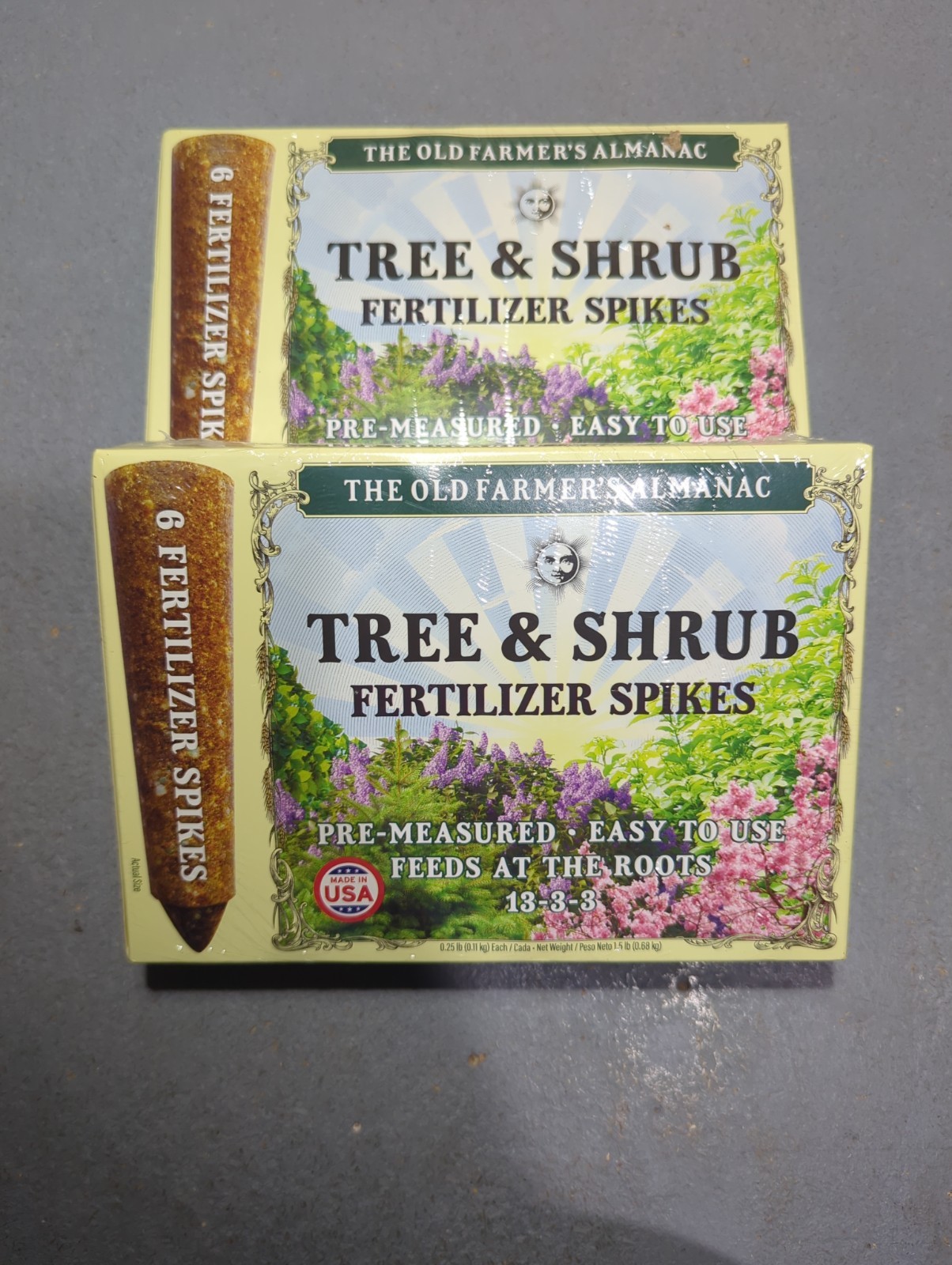 2 Pack Old Farmer’s Almanac Fertilizer Spikes for Trees & Shrub 12 Spikes Total