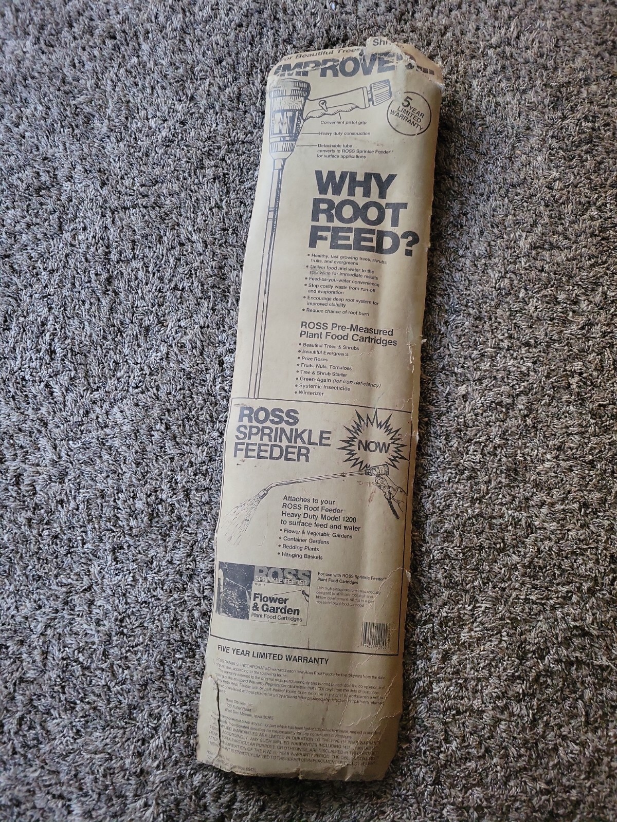 SEALED VTG Ross Root Feeder Heavy Duty Model 1200 w/ Bonus Cartridges NEW NOS