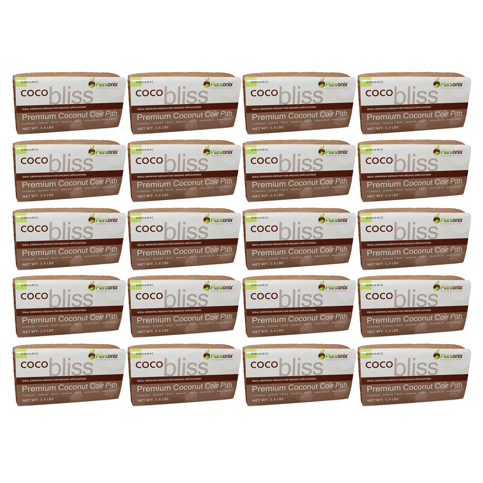 Plantonix Coco Bliss Premium Organic Coconut Coir Pith, 650GM Bricks (Open Box)