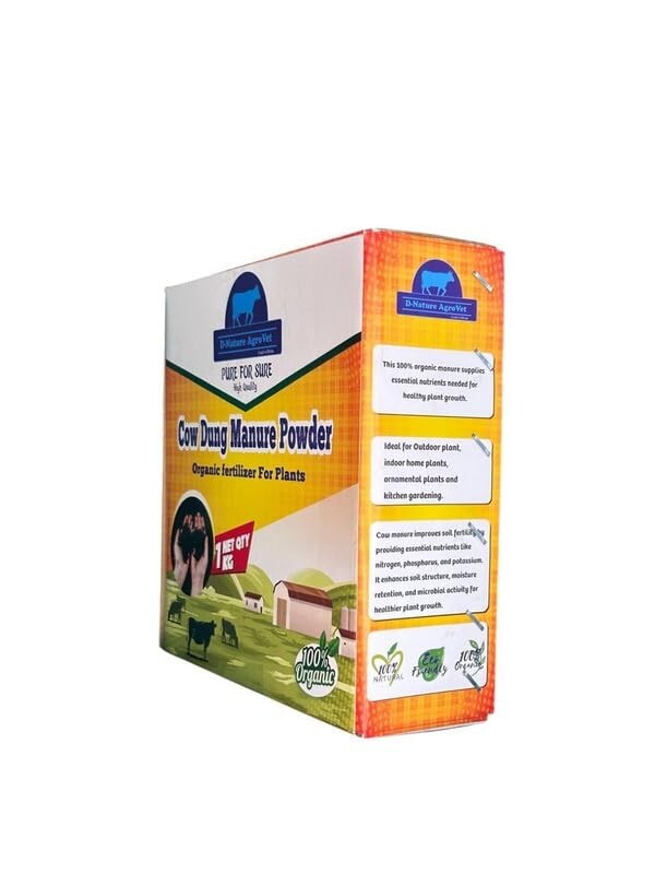 D-Nature AgroVet Mangala Cow Dung Powder For Organic Farming, Composting