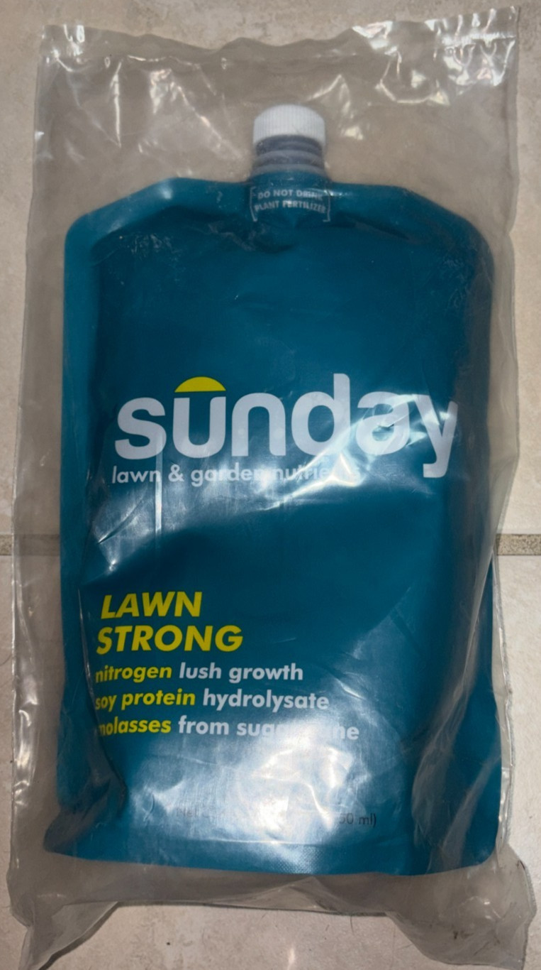 Genuine OEM Sunday Lawn Strong Fertilizer 42.3 oz Bag Natural Liquid