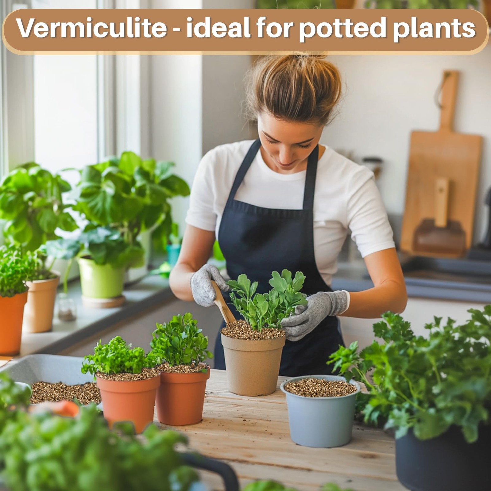 RAINFLOW Vermiculite – 14OZ for Gardening Organic Soil Yellow