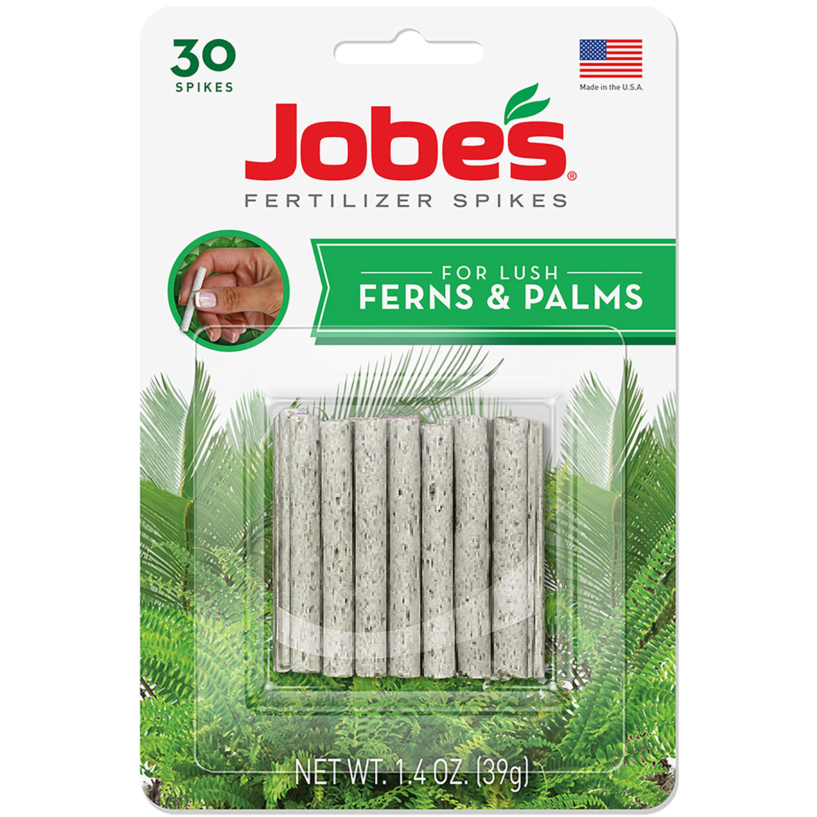 Jobe’s 30 Spikes Fern Palm Fertilizer Nutrient Spikes for Healthy Plants