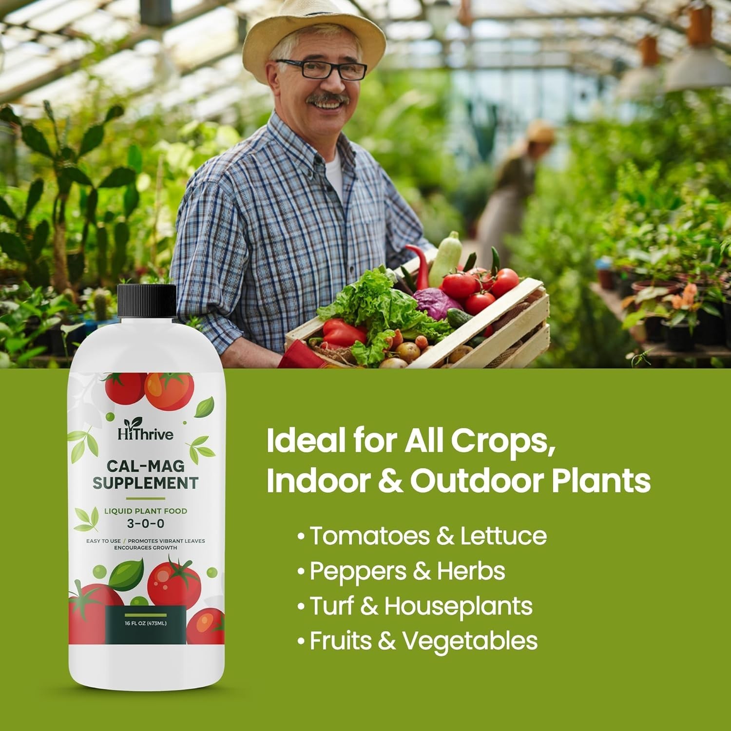 16oz Cal Mag for Plants – Makes 96 Gallons of Calmag for Plants Fertilizer, Liqu