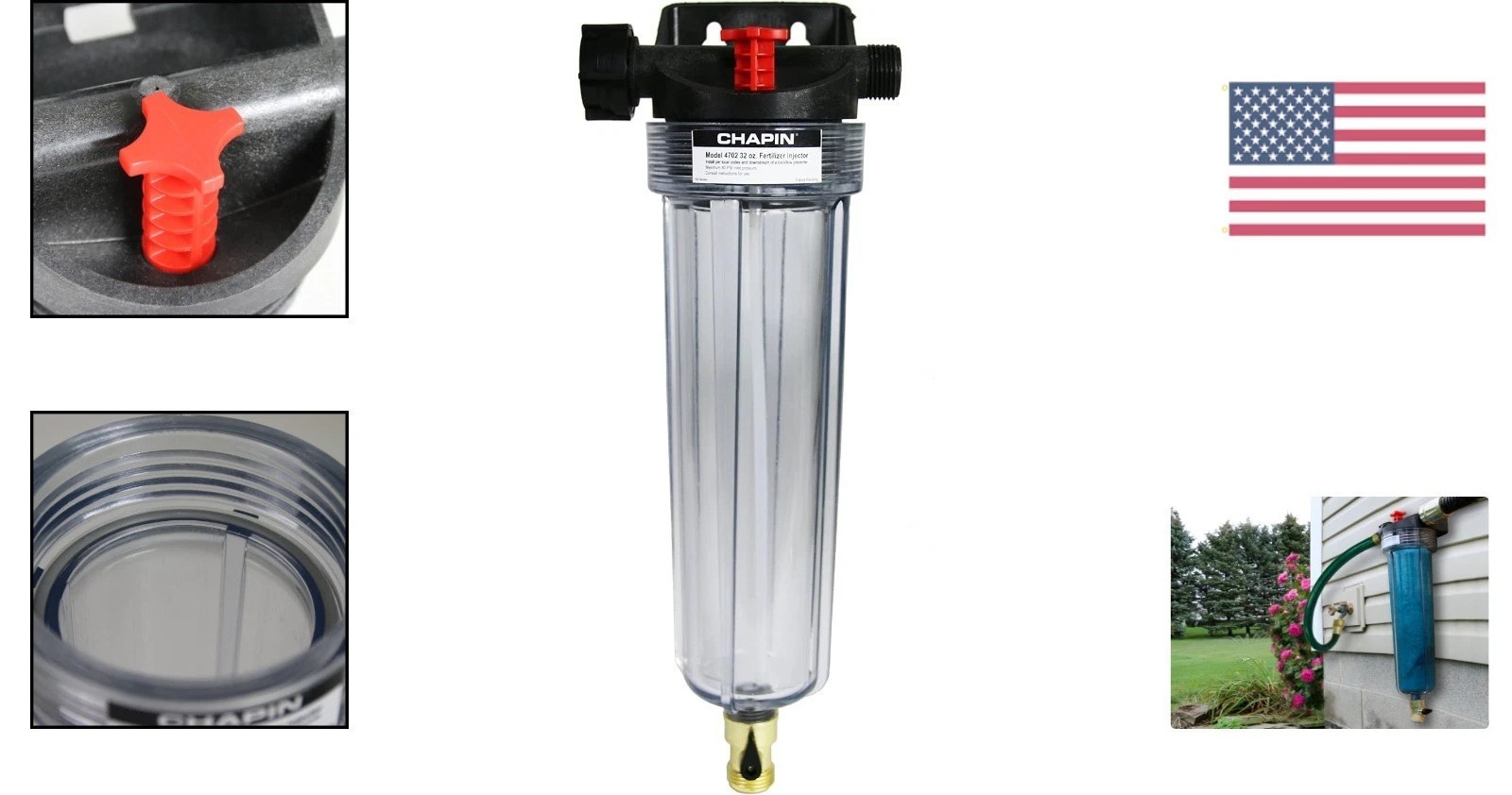 Versatile 32-Ounce Chapin HydroFeed Injector: Perfect for Any Irrigation Setup