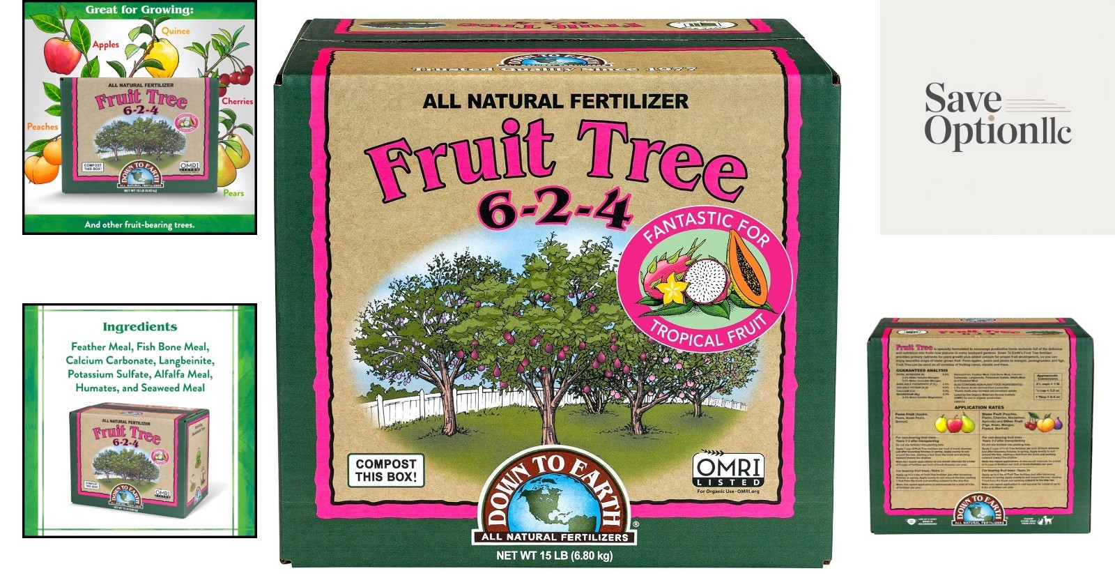 Balanced 6-2-4 Organic Fruit Tree Fertilizer, 15 lb for Vibrant Growth