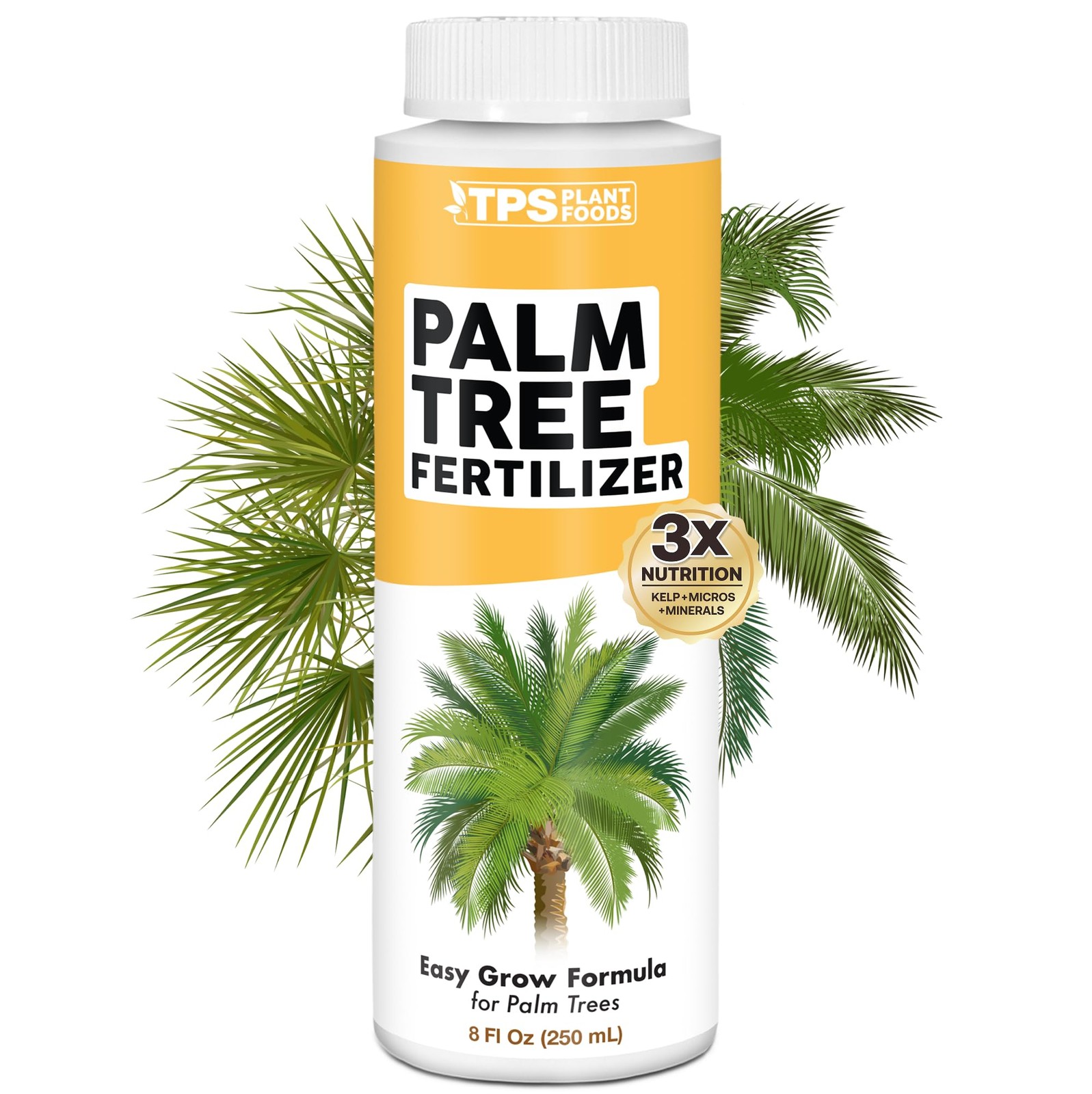 Palm Tree Fertilizer, Liquid Plant Food for Rich Green 8 oz (1/2 Pint)