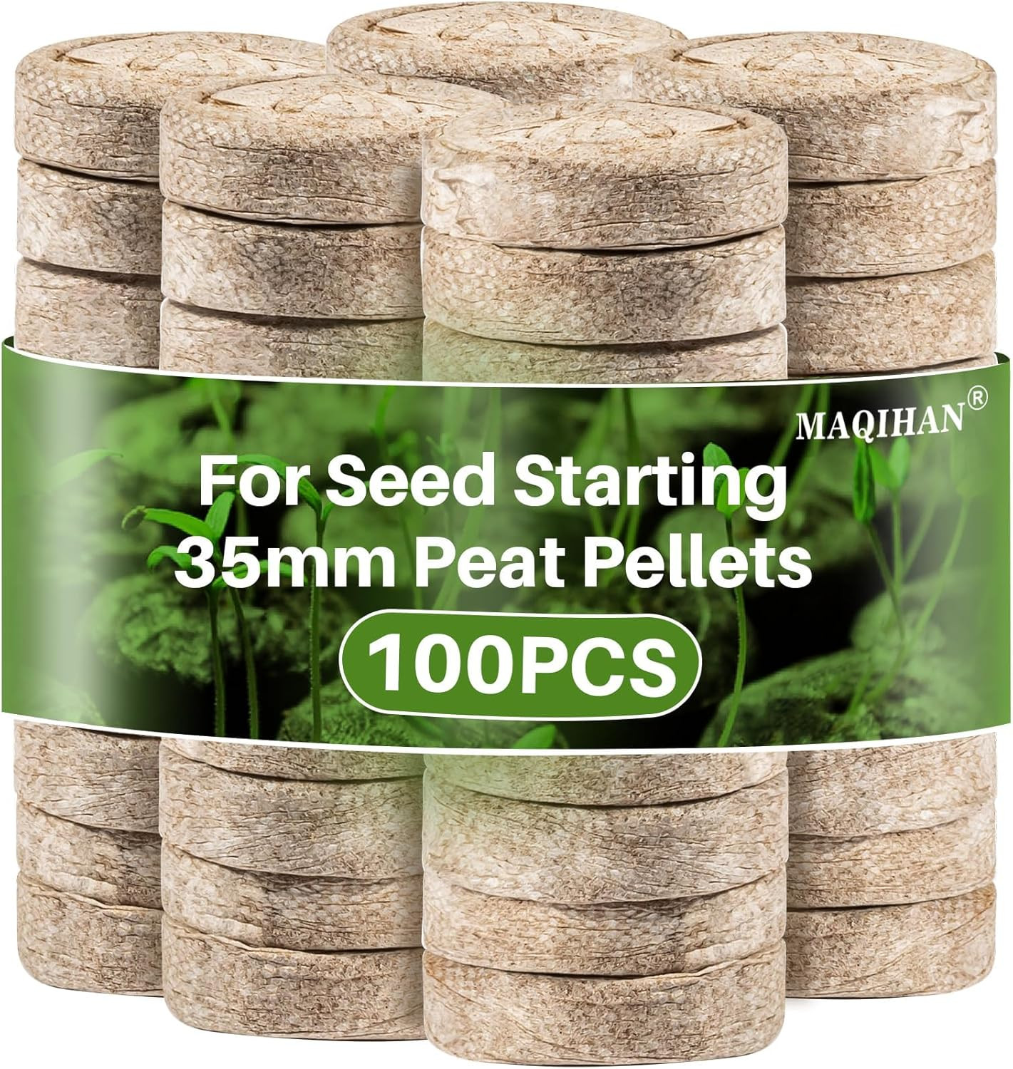 50PCS Peat Pellets for Seedlings – 35MM Seed Starter Pellets Peat Pods for Start