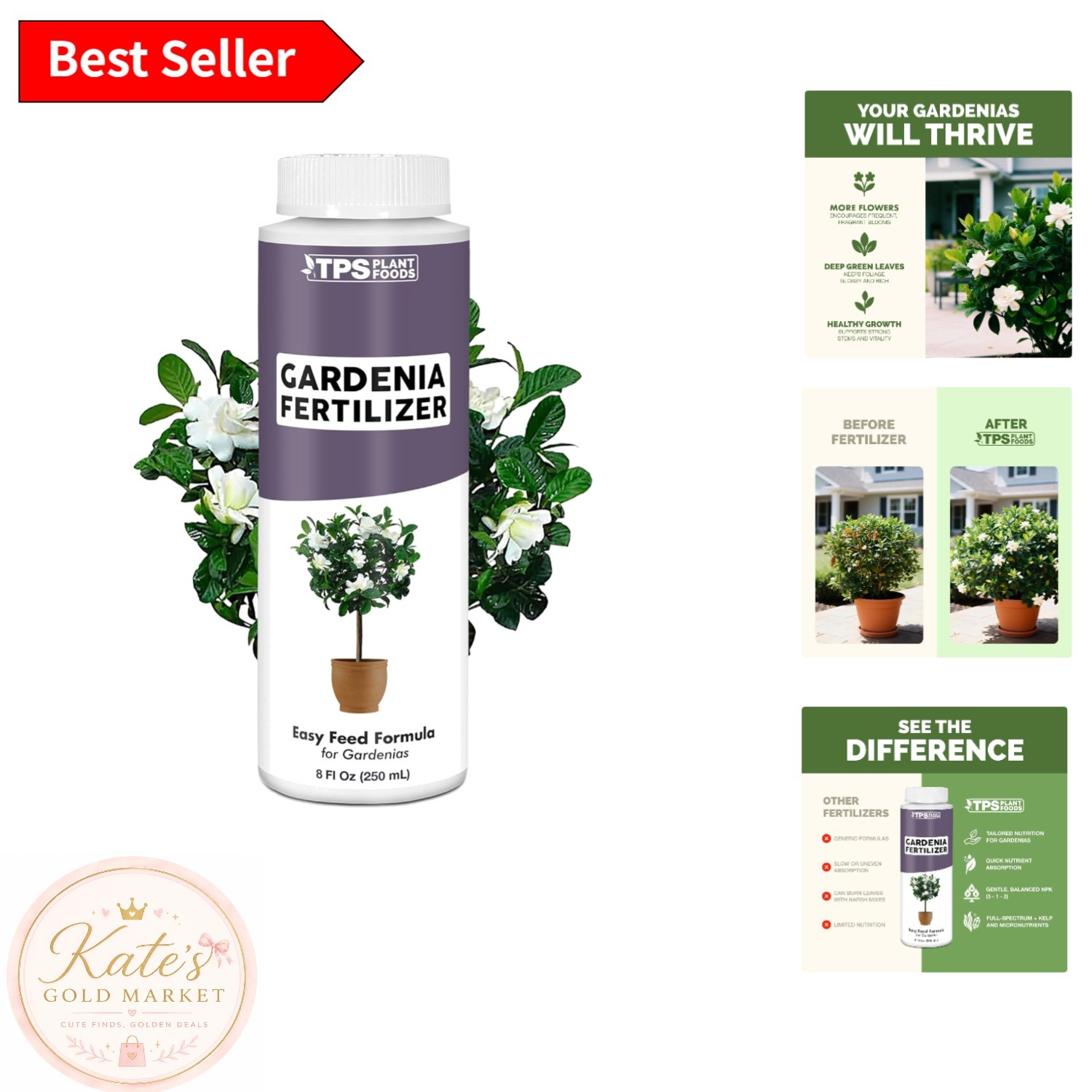 Gardenia Nutrient-Rich Liquid Fertilizer – Supports Blooming & Leaf Growth, 8 oz