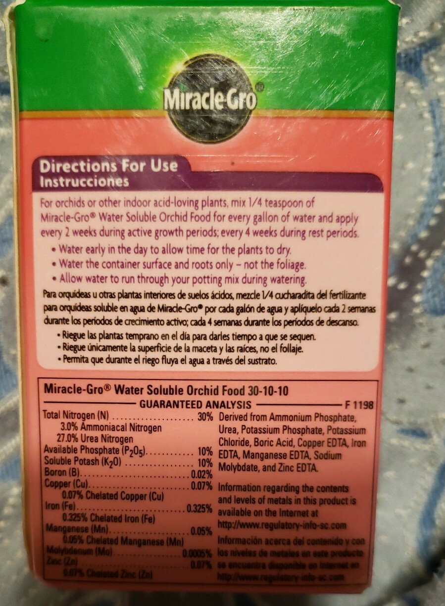 NEW** Miracle-Gro 100199 Orchid Plant Food, 8 Oz