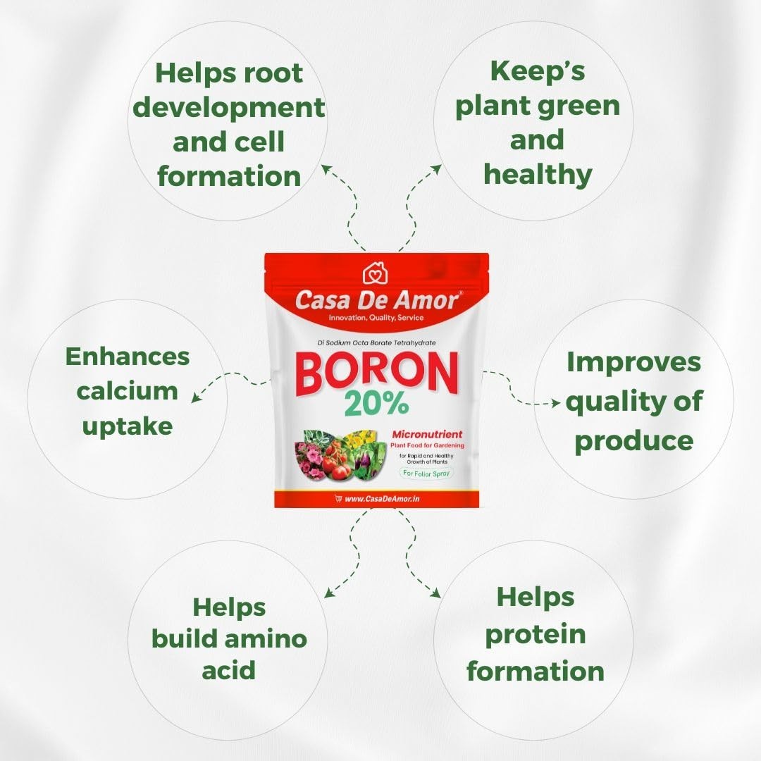 Boron 20% Micronutrient Fertilizer 100g Water Soluble Plant Food Foliar Spray