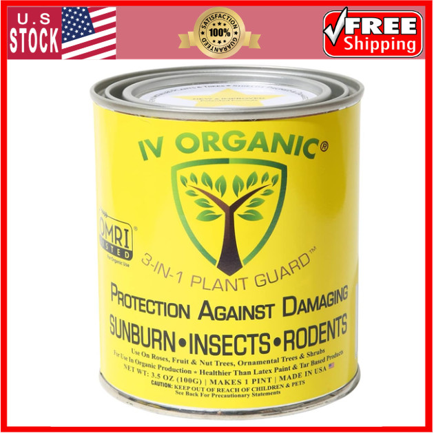IV Organic 3-in-1 Plant Guard, 1 Pint, White, OMRI Listed, Available in 5 Colors