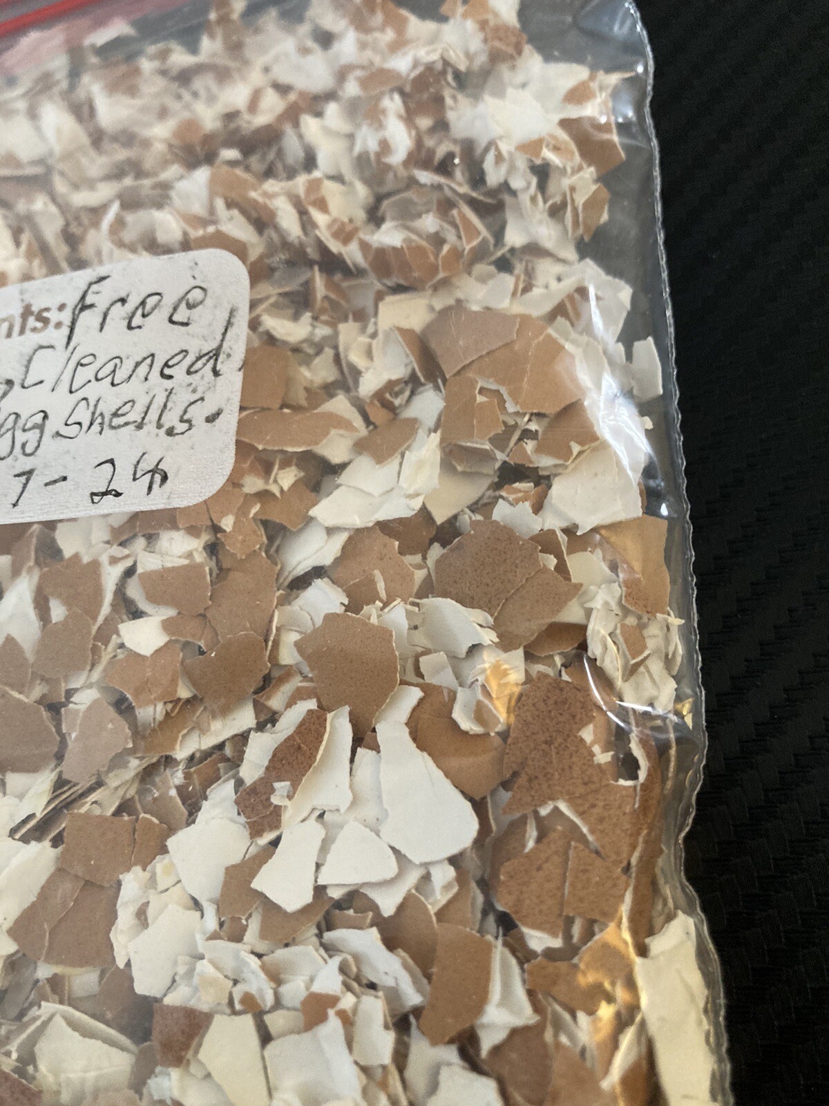 1 Lb Free Range Crushed Eggshells Steamed Cleaning & Baked Free Shipping to You!