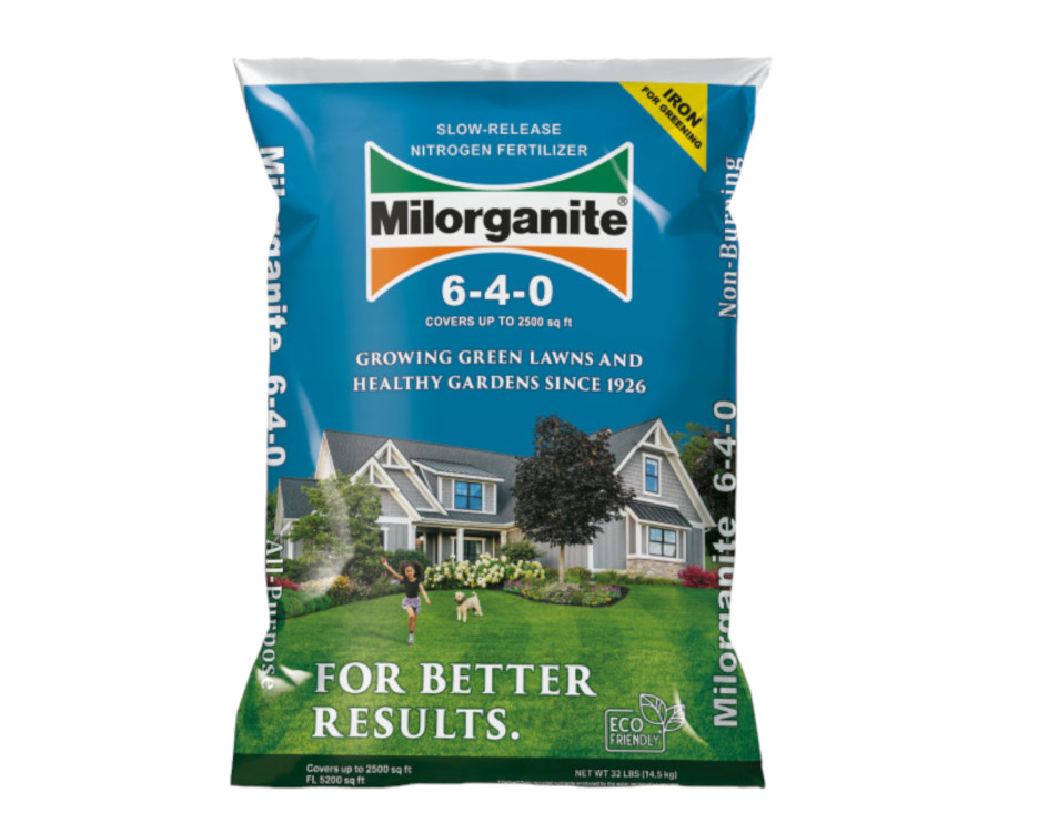 (2 pack) Milorganite Long Lasting All Purpose Lawn Food, 6-4-0 Fertilizer, 32 lb
