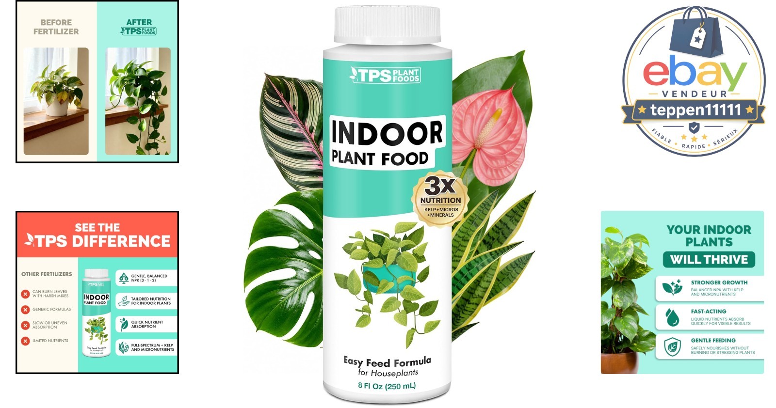 Indoor Plant Food Liquid Fertilizer 8oz for Houseplants