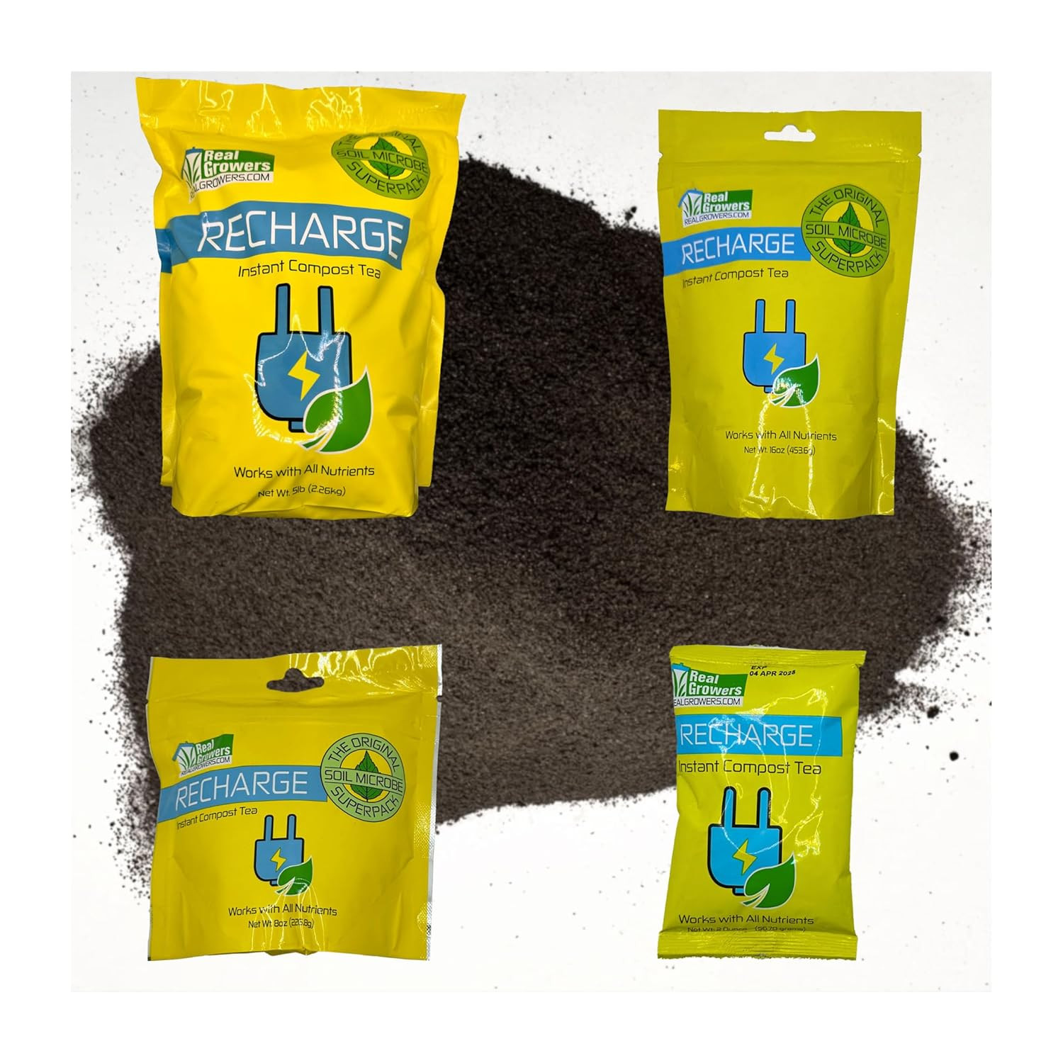 Real Growers Recharge – Mycorrhizae Instant Compost Tea/Soil Microbes for Plant