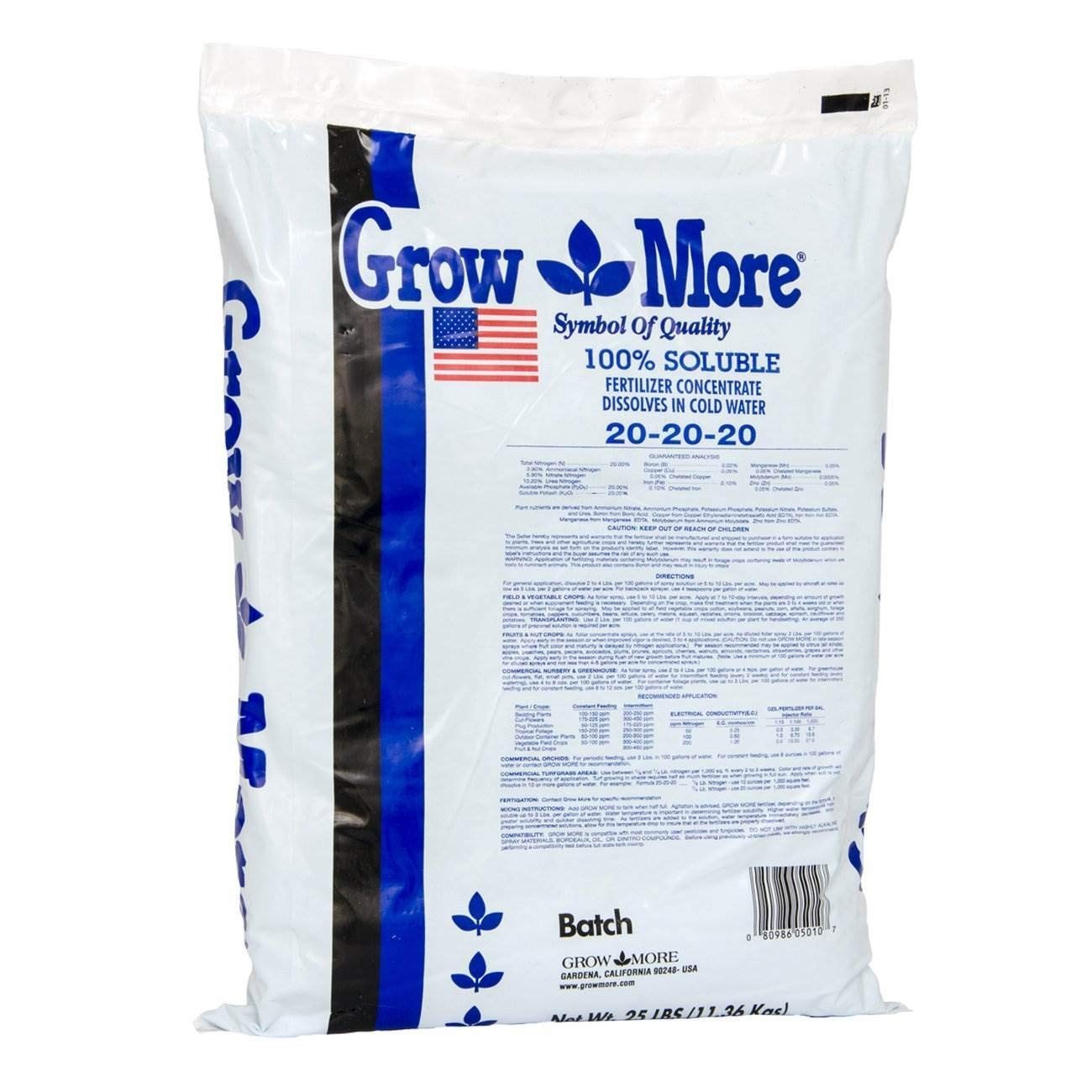25lb 20-20-20 Fertilizer – All Purpose for Vegetables, Flowers, Trees