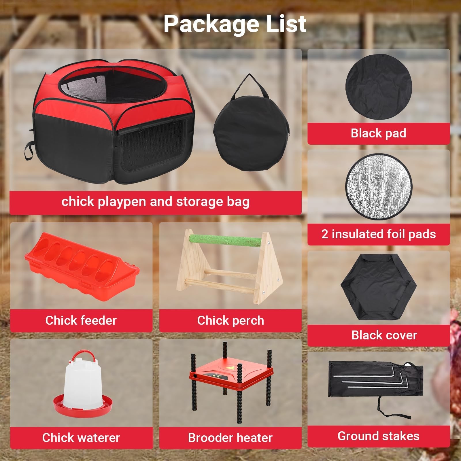 FAMIROSA Brooder Box for Chicks Starter Kit, Pop up and Breathable Chicken Br…