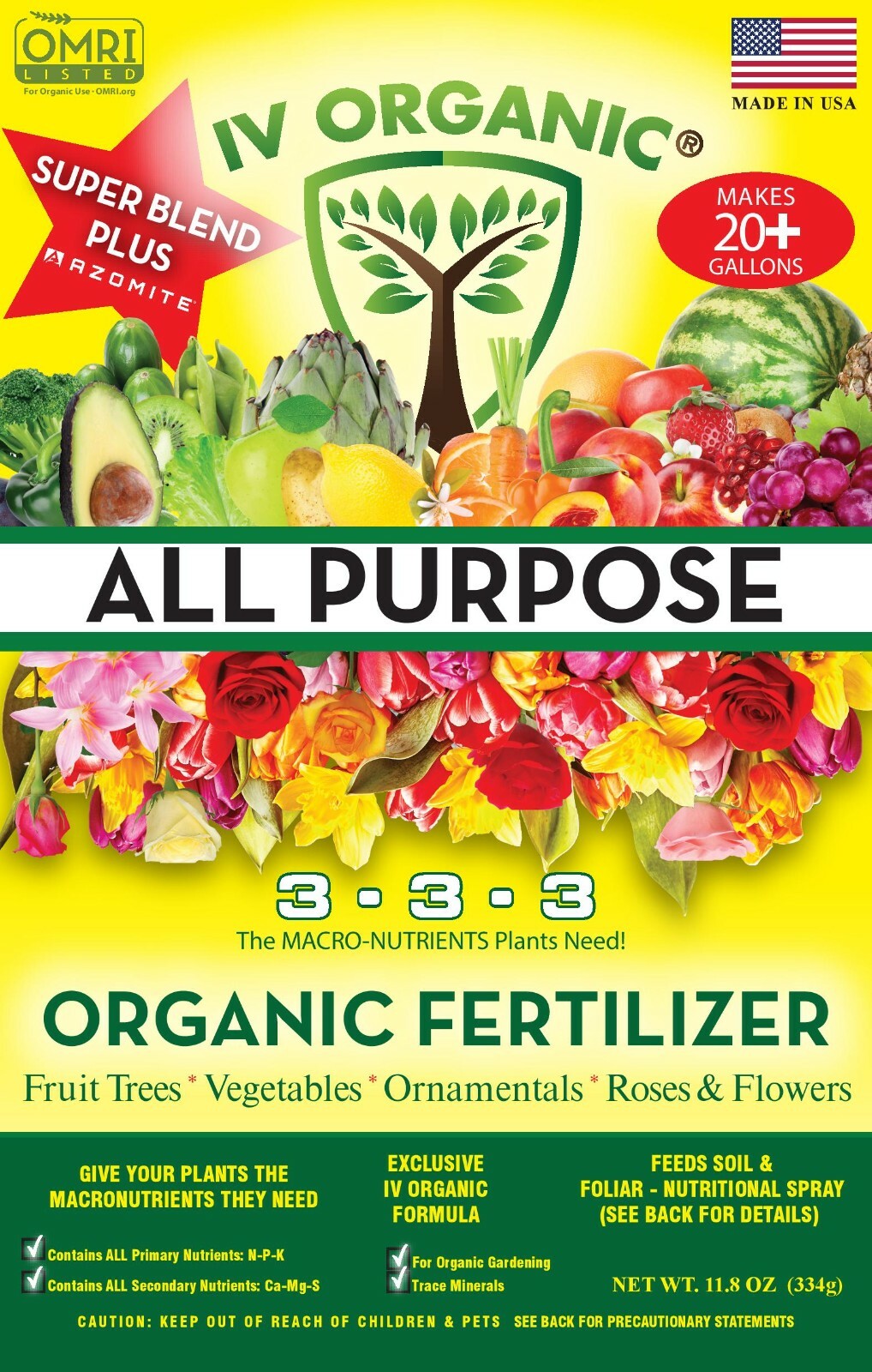 IV Organic All Purpose | Super Blend Fertilizer (11.8 oz)