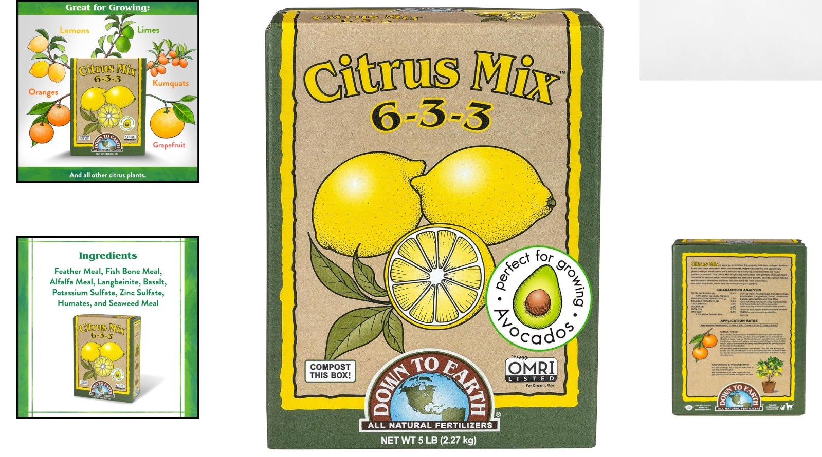 All-Natural 5 lb Citrus Plant Food 6-3-3 for Vibrant Growth & Fragrant Blossoms