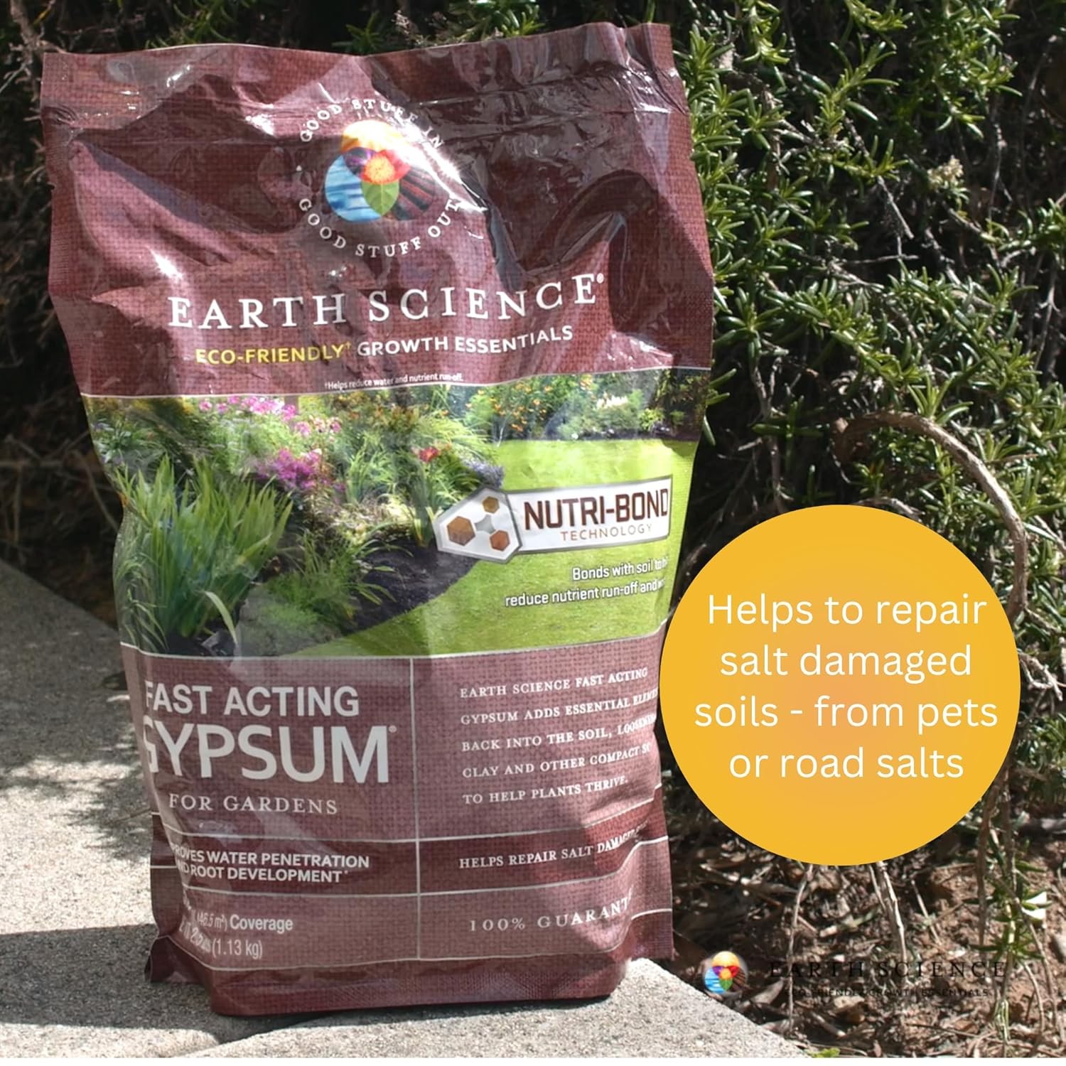 Earth Science Fast Acting Gypsum Granules—5 lb— Soil Conditioner Adds Calcium, R