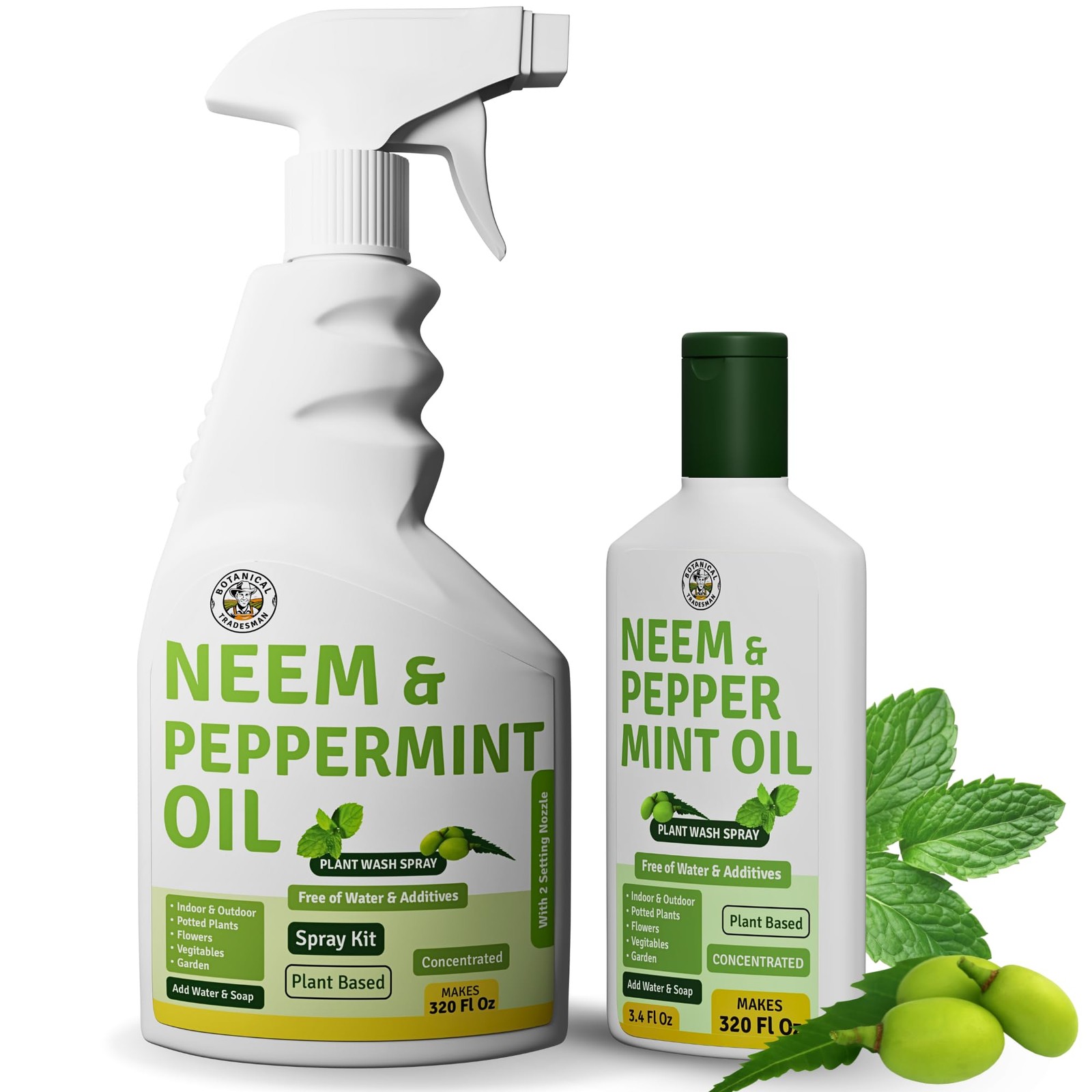 New Neem Oil Spray for Plants with Peppermint – Makes 320 Fl Oz 20 Times Refill-