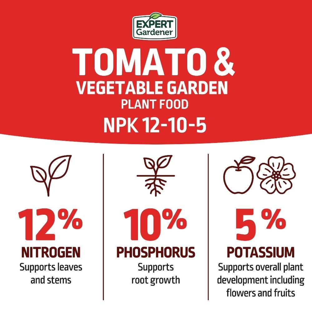 Tomato and Vegetable Garden Plant Food Fertilizer 12-10-5 NPK 4 lb Bag