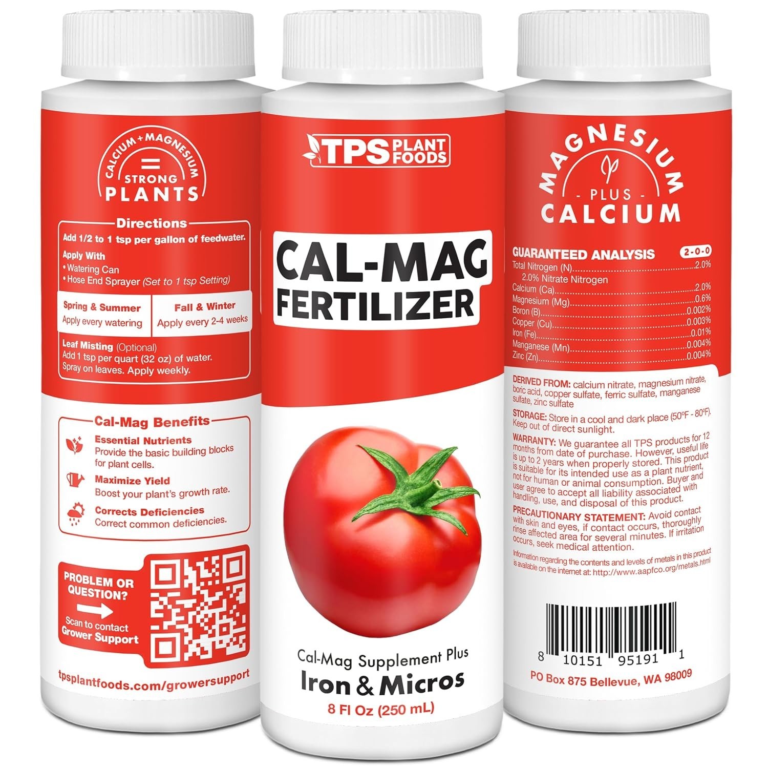 Cal-Mag for Plants Plus Iron and Micros, Calcium and Magnesium, Prevent Commo…