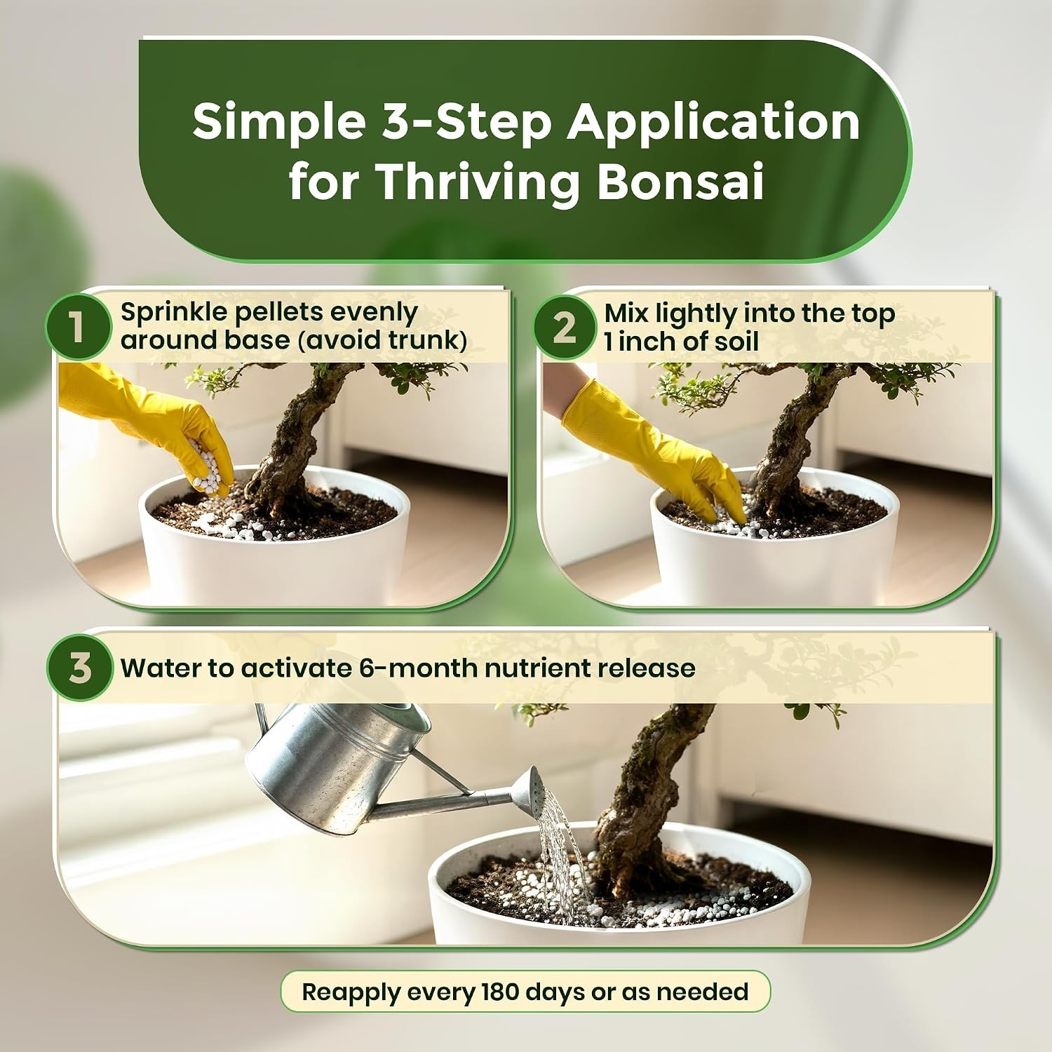 Bonsai Fertilizer Pellets 18-6-8 | Slow Release for All Trees – 5.2 oz