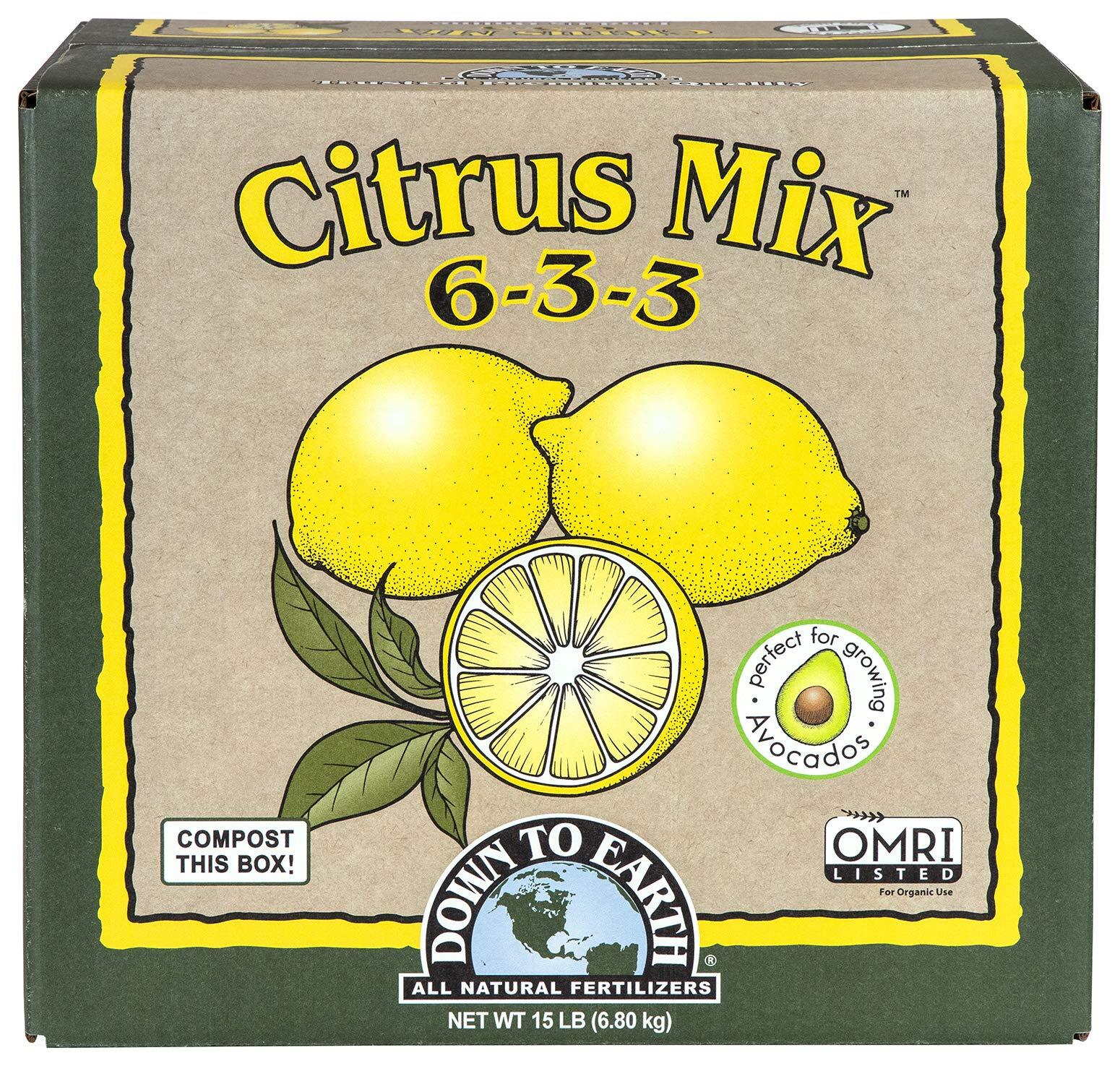Down to Earth Organic Citrus Fertilizer Mix 6-3-3, 15 lb