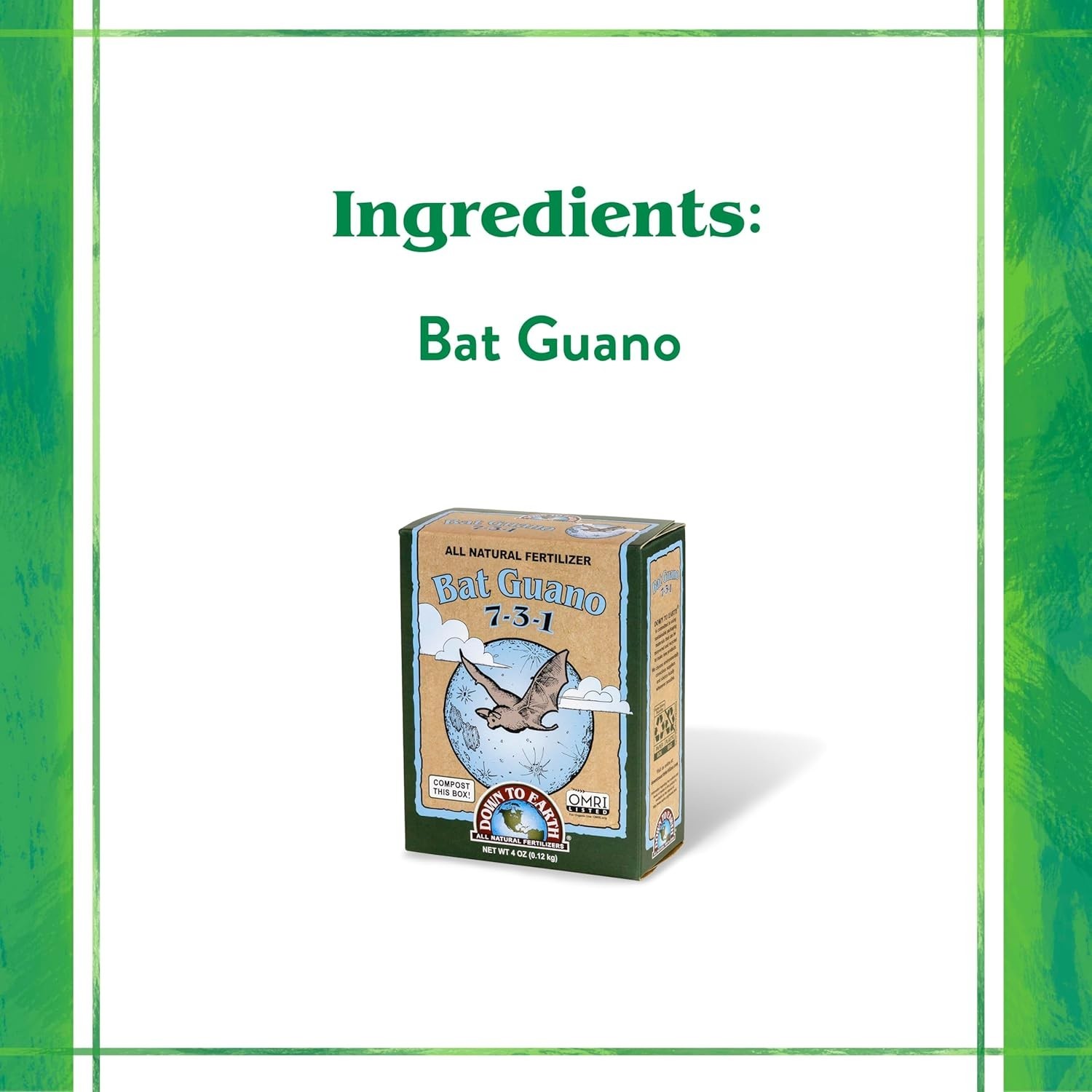 7-3-1 Organic Bat Guano Powder for Vegetable Growth – 0.25 lb Natural Fertilizer