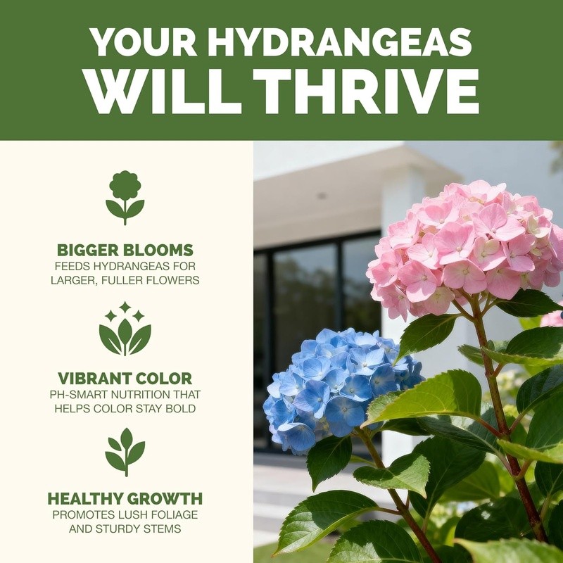 Hydrangea Plant Food Liquid Nutrients Flowering Shrubs Garden Growth 8oz New