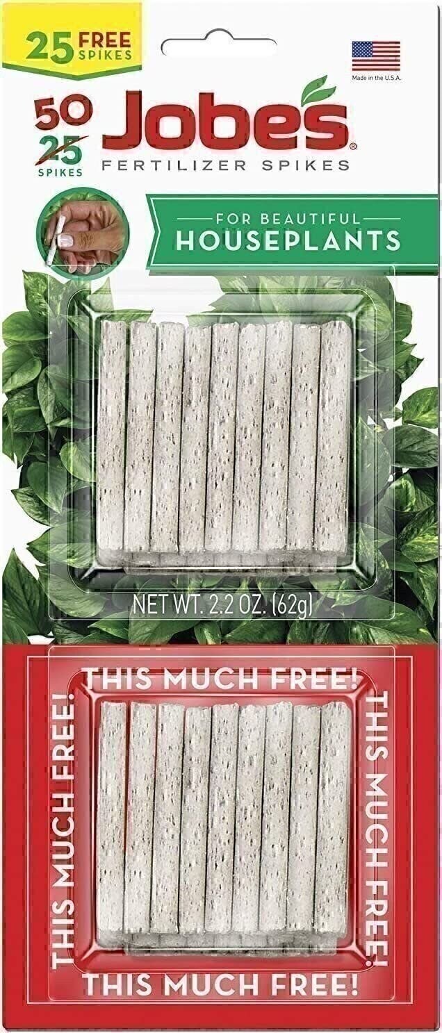 Jobes 5001T Houseplant Plant Food Spikes 13-4-5 50 Pack,Multicolor (5)