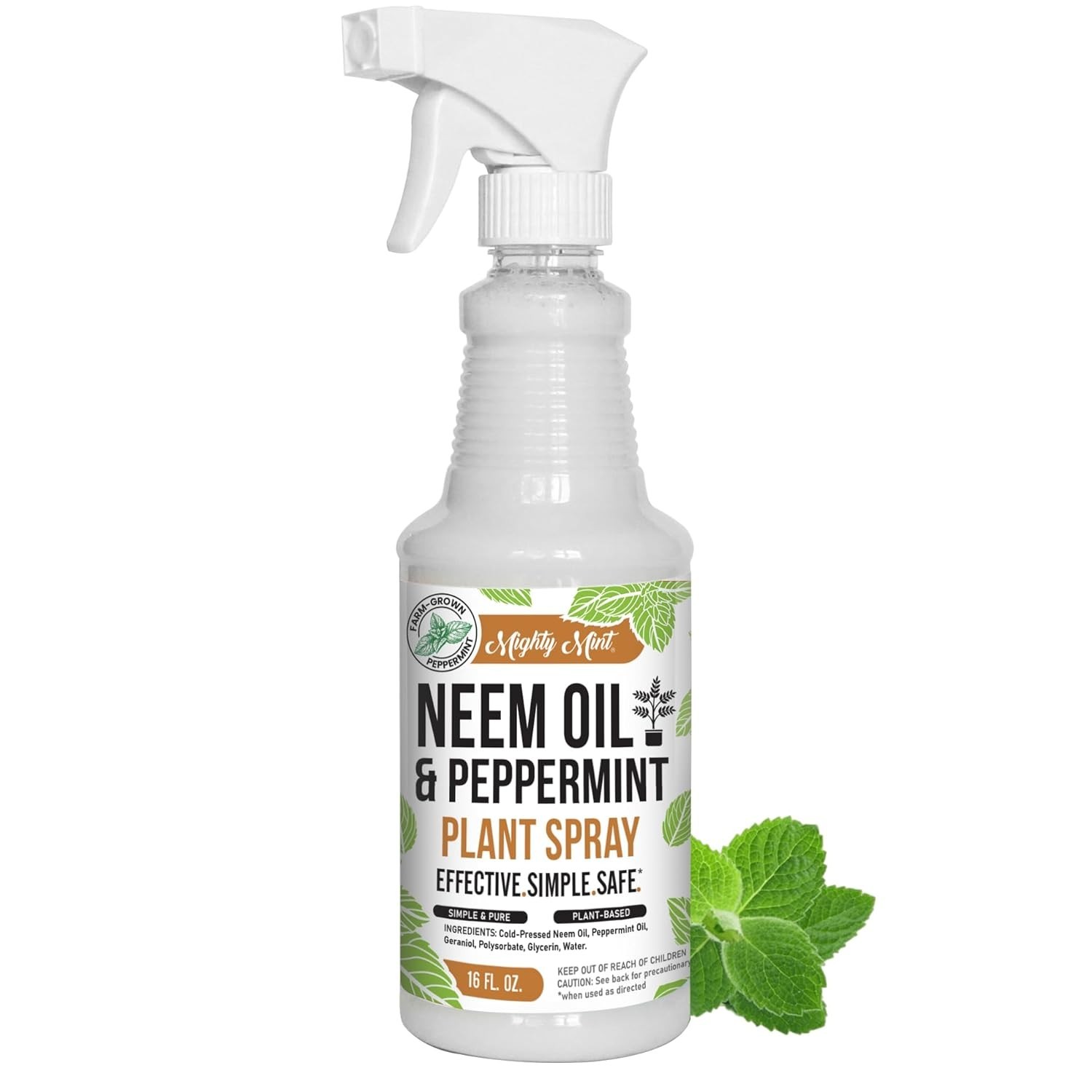 Neem Oil & Peppermint Plant Nutrient Spray – Natural Leaf Shine for Indoor & …