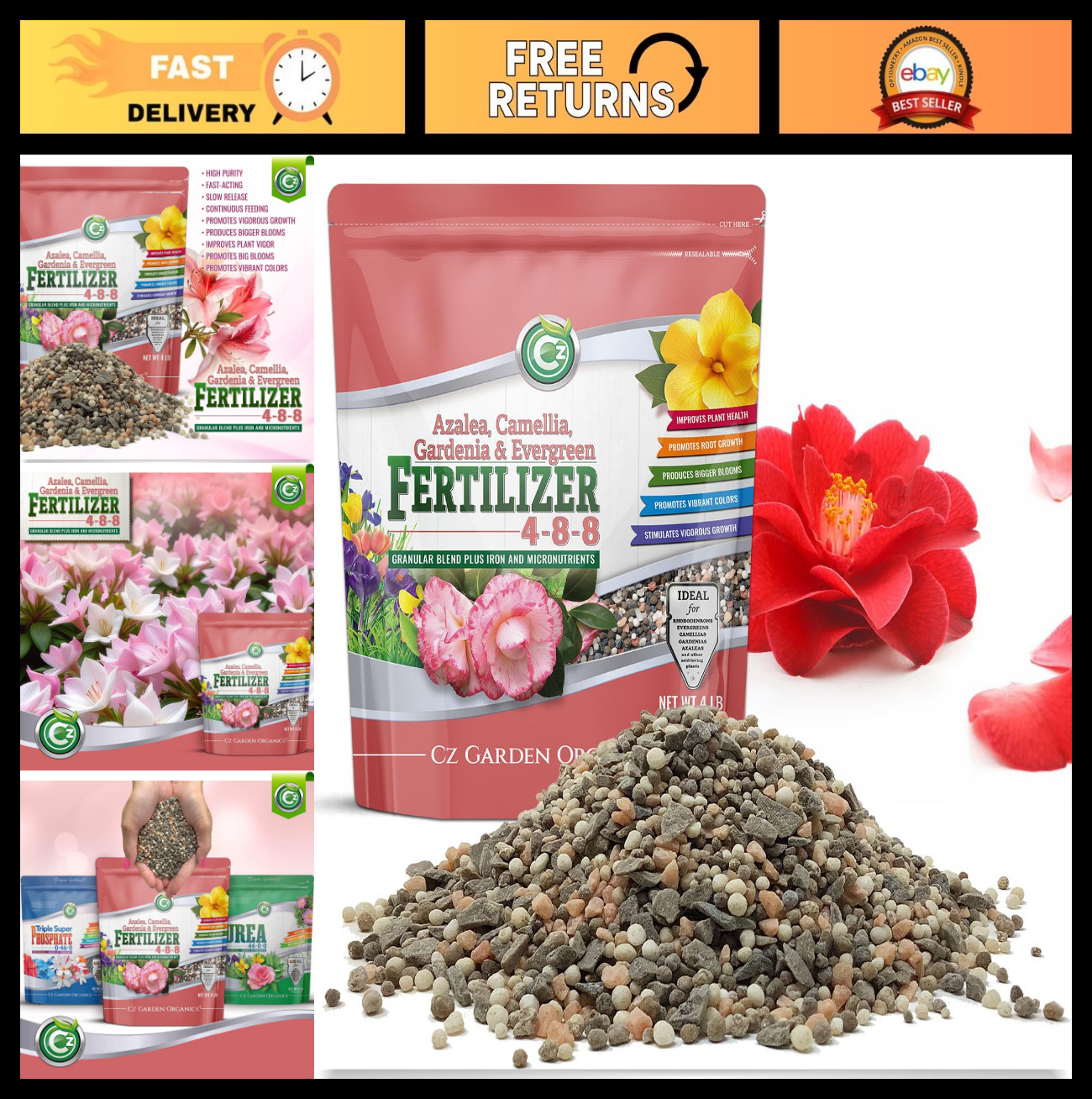 4-8-8 Fertilizer for Azaleas, Camellias, Gardenias & Evergreens – NPK + Micronut