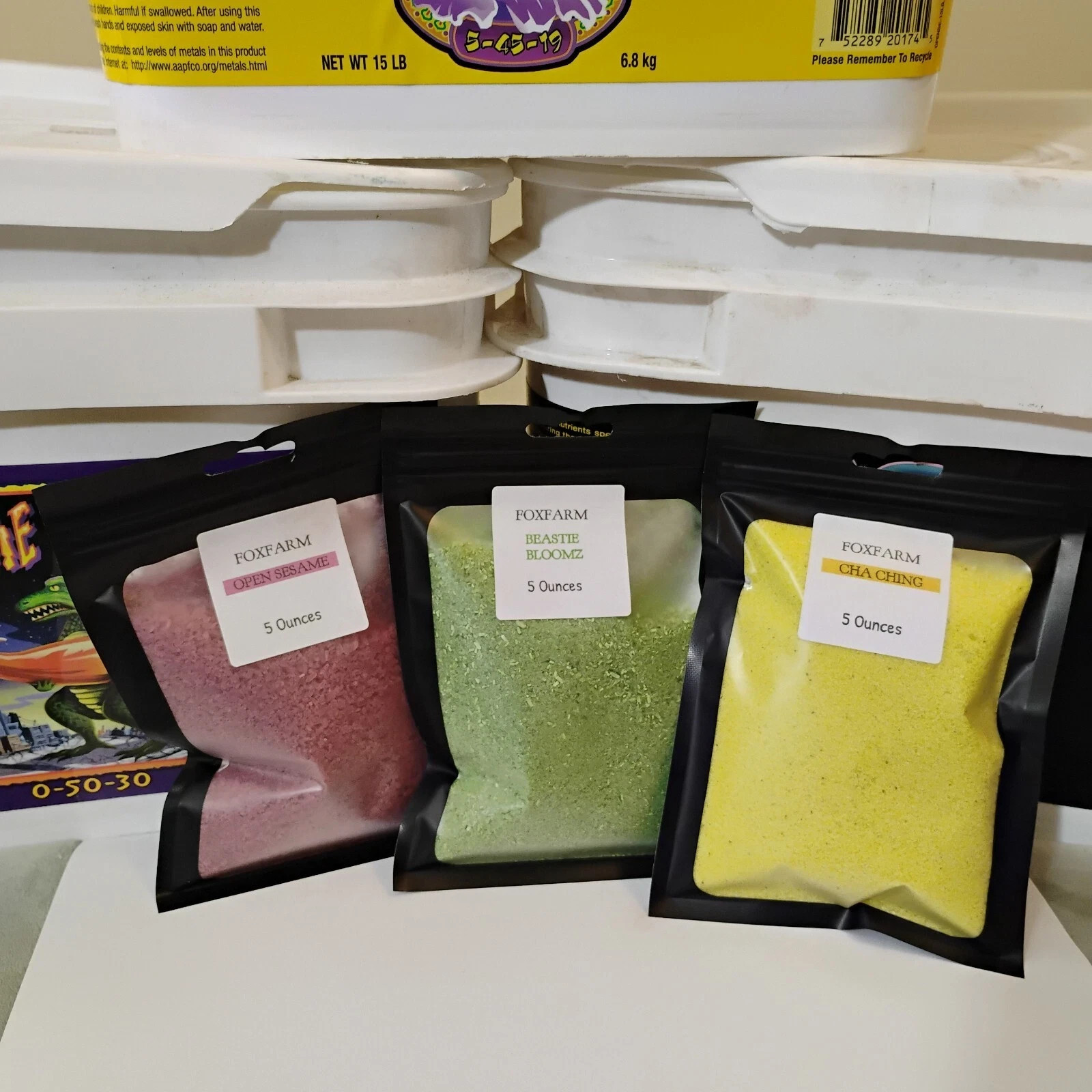FoxFarm Soluble Trio Open Sesame, Cha Ching, Beastie Bloomz, 5 Oz. PLUS APTUS