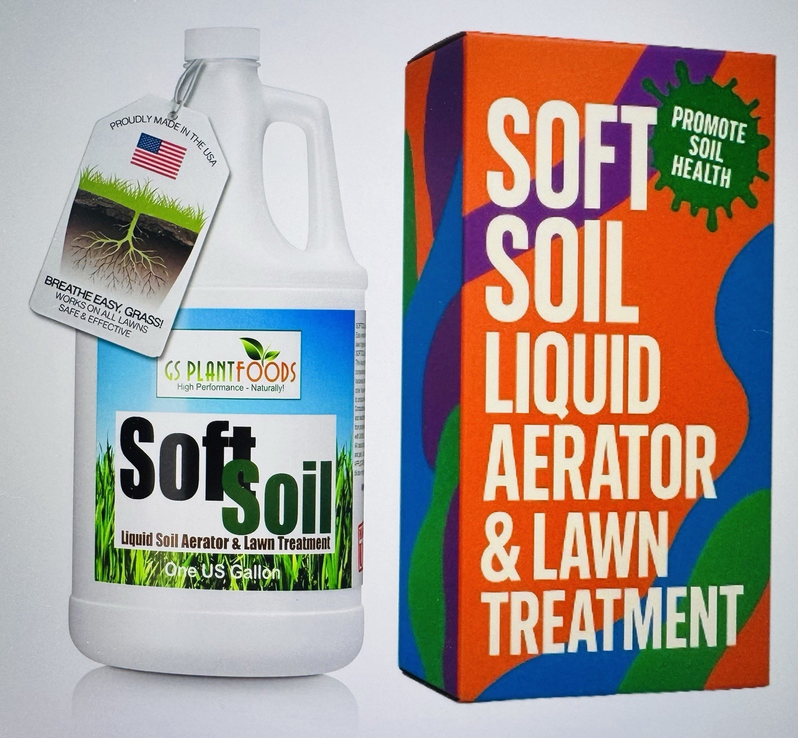 Soft Soil Liquid Soil Aerator & Lawn Treatment by GS Plant Foods – 1 Gallon