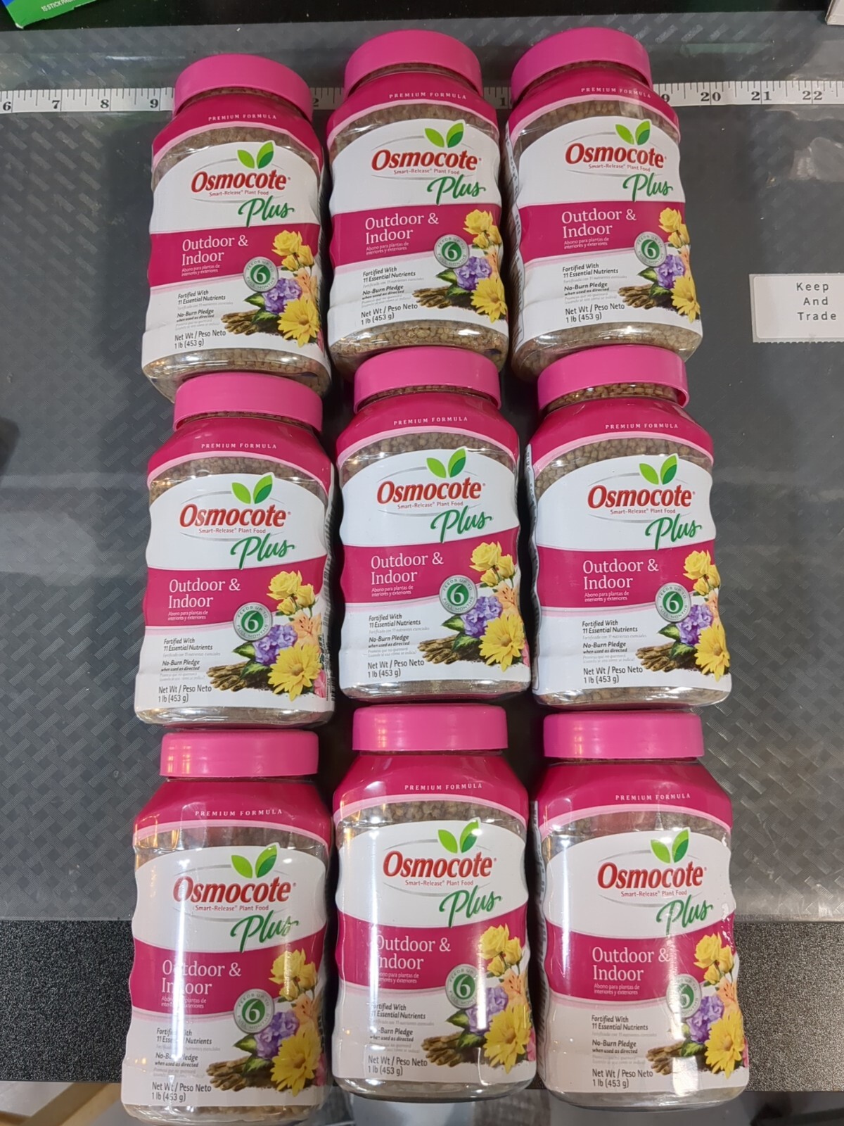 9 Pk Osmocote Plus (2345212) 1 lb 15-9-12 Smart Indoor/Outdoor Plant Food #Z23
