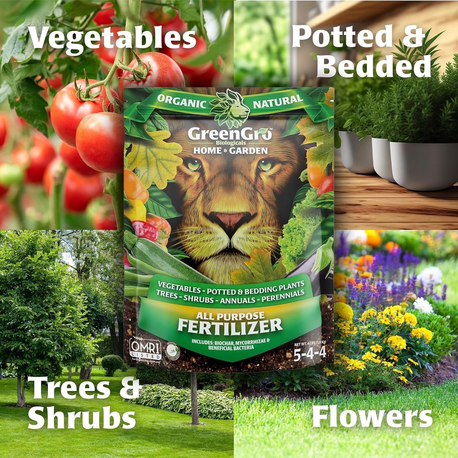 All-Purpose Fertilizer 5-5-5 OMRI Listed – 10 lb Bag by GreenGro Biologicals