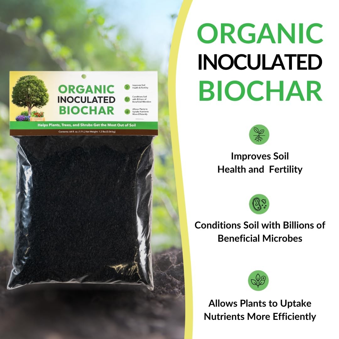 Biochar Soil Enhancer Boost Plant Growth, Nutrient Uptake & Microbial Health,