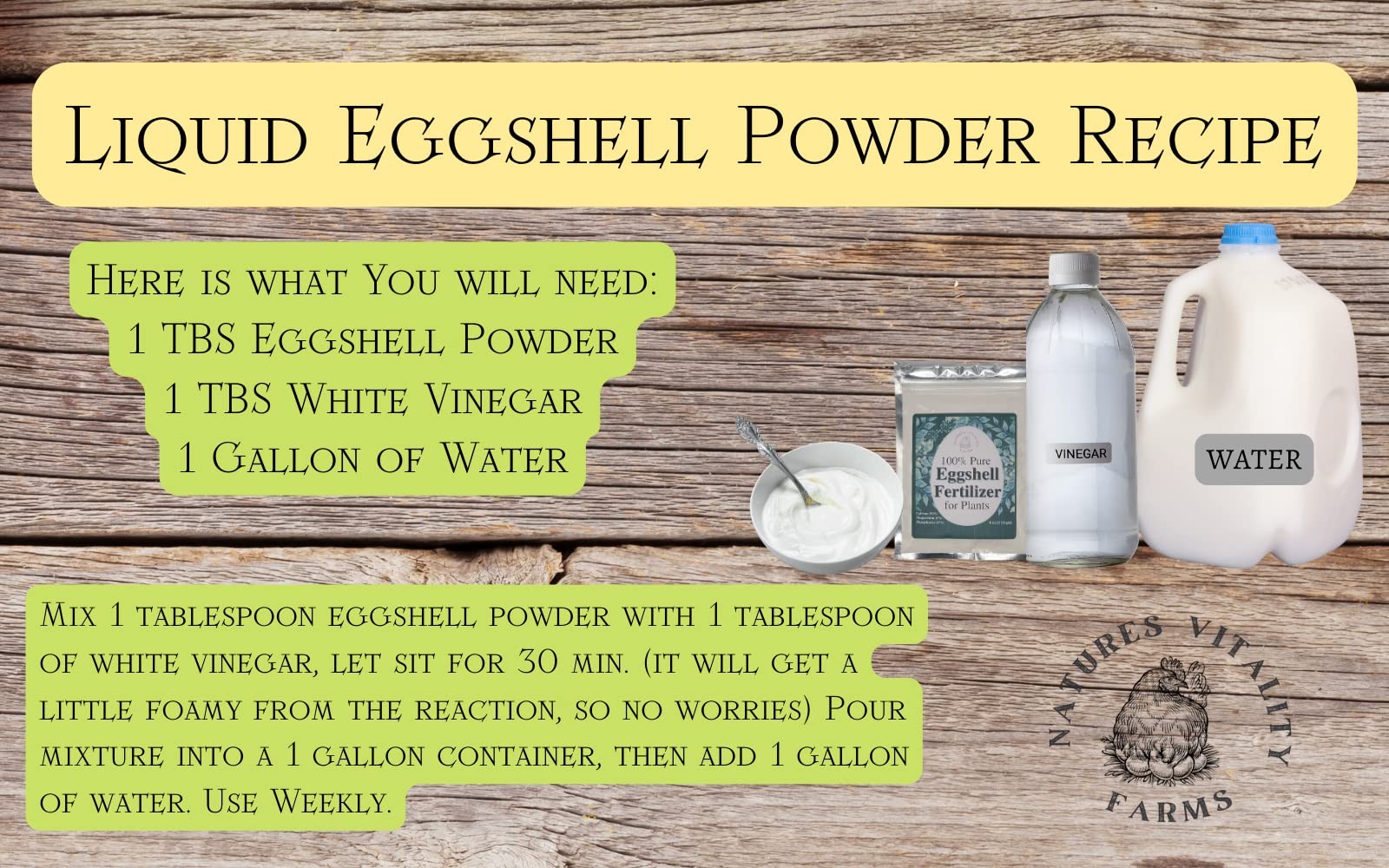 U.S.A. Eggshell Fertilizer Powder, 4 Ounce, for Tomato Plants, Orchids, Calci…