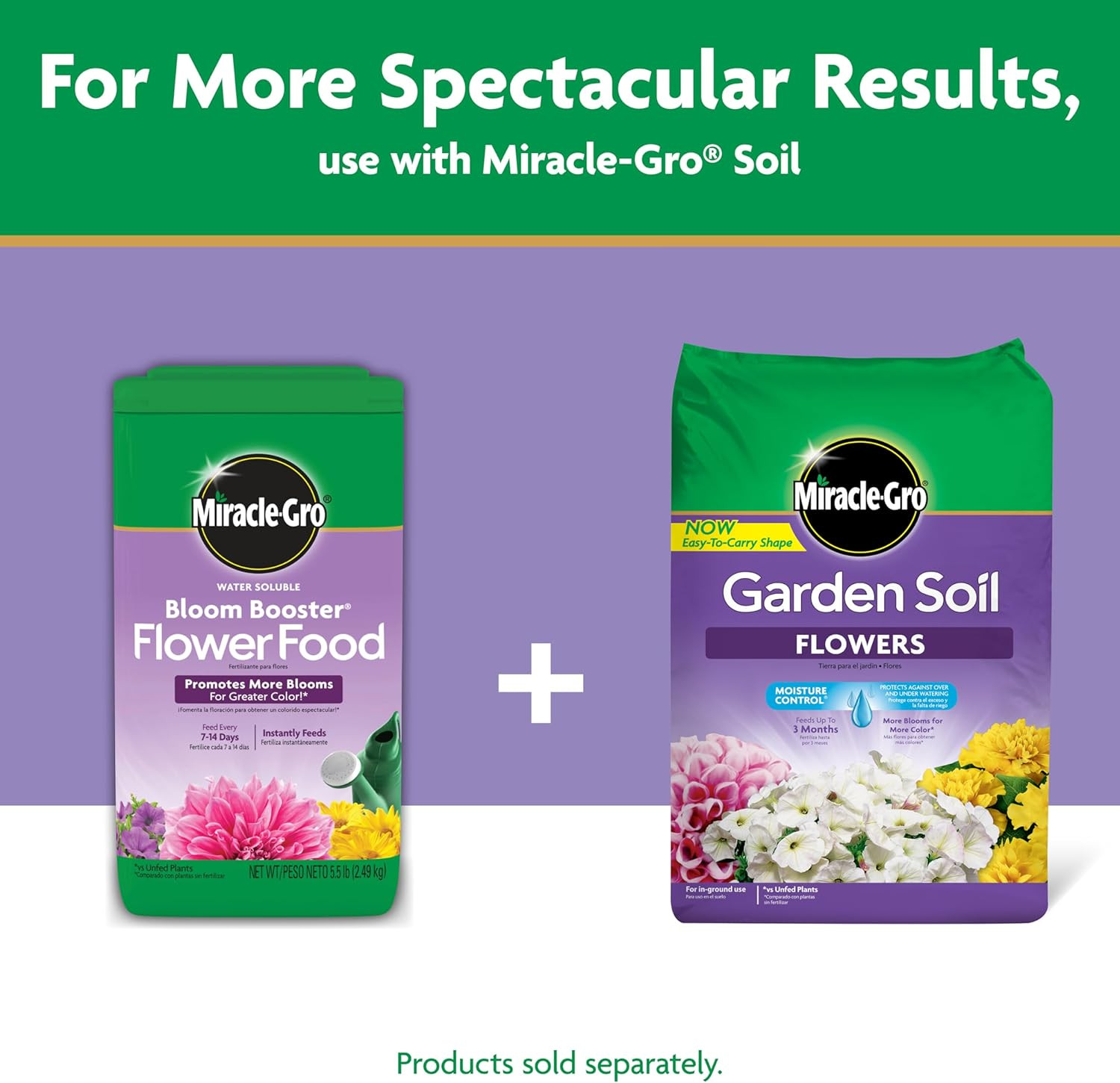Miracle-Gro Water Soluble Bloom Booster Flower Food Fertilizer – 10-52-10 Formul