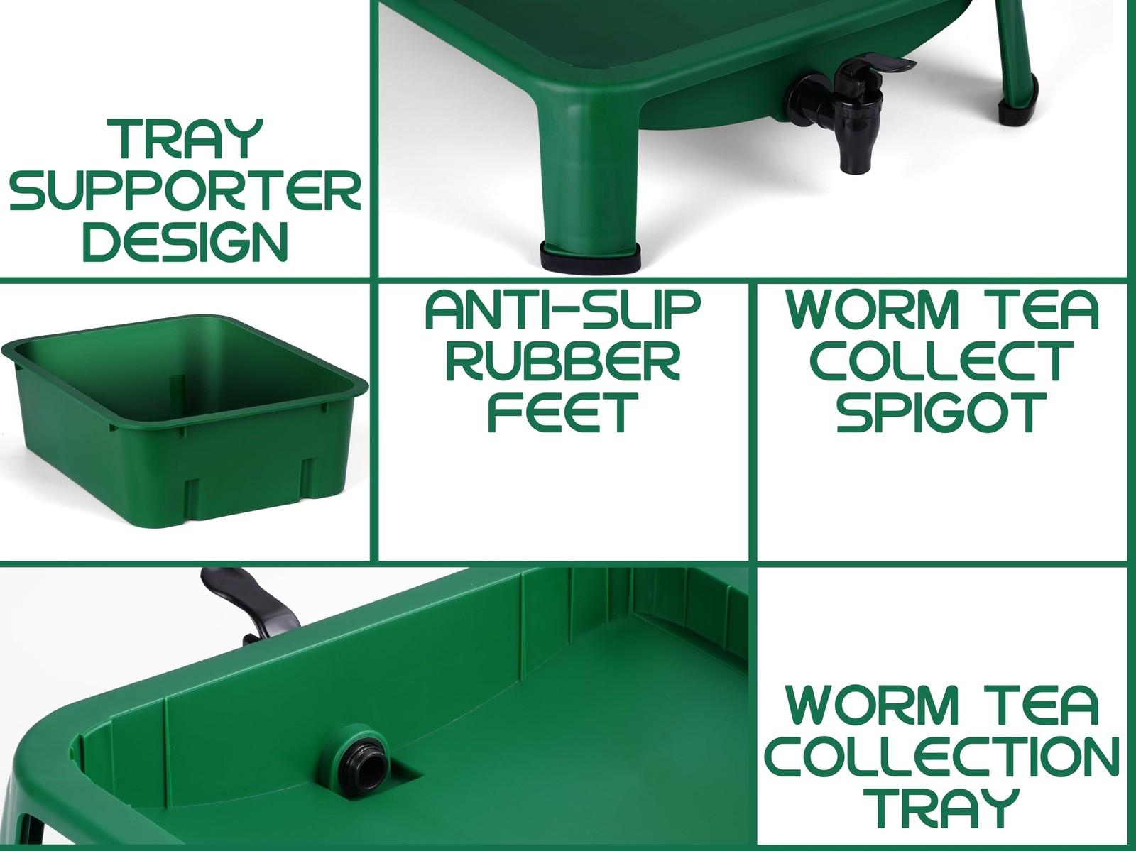Blütezeit 3-Tray Worm Composter, 32QT Worm Farm with Compost Worms Starter Ki…