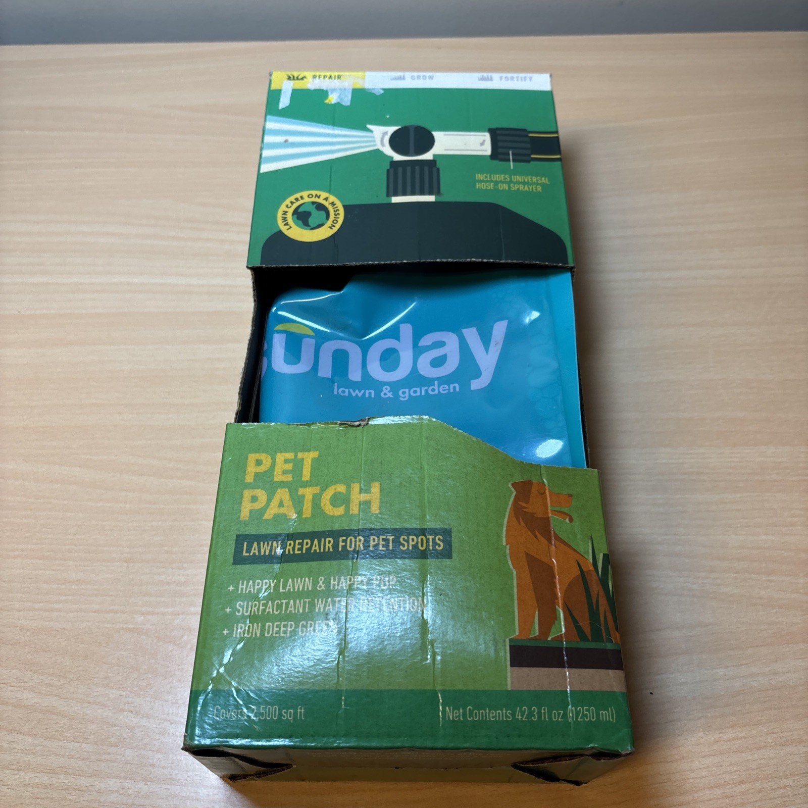 Sunday Pet Patch Repair Fix Spots and Thicken Lawn W/ Sprayer 2500 Sq Feet.