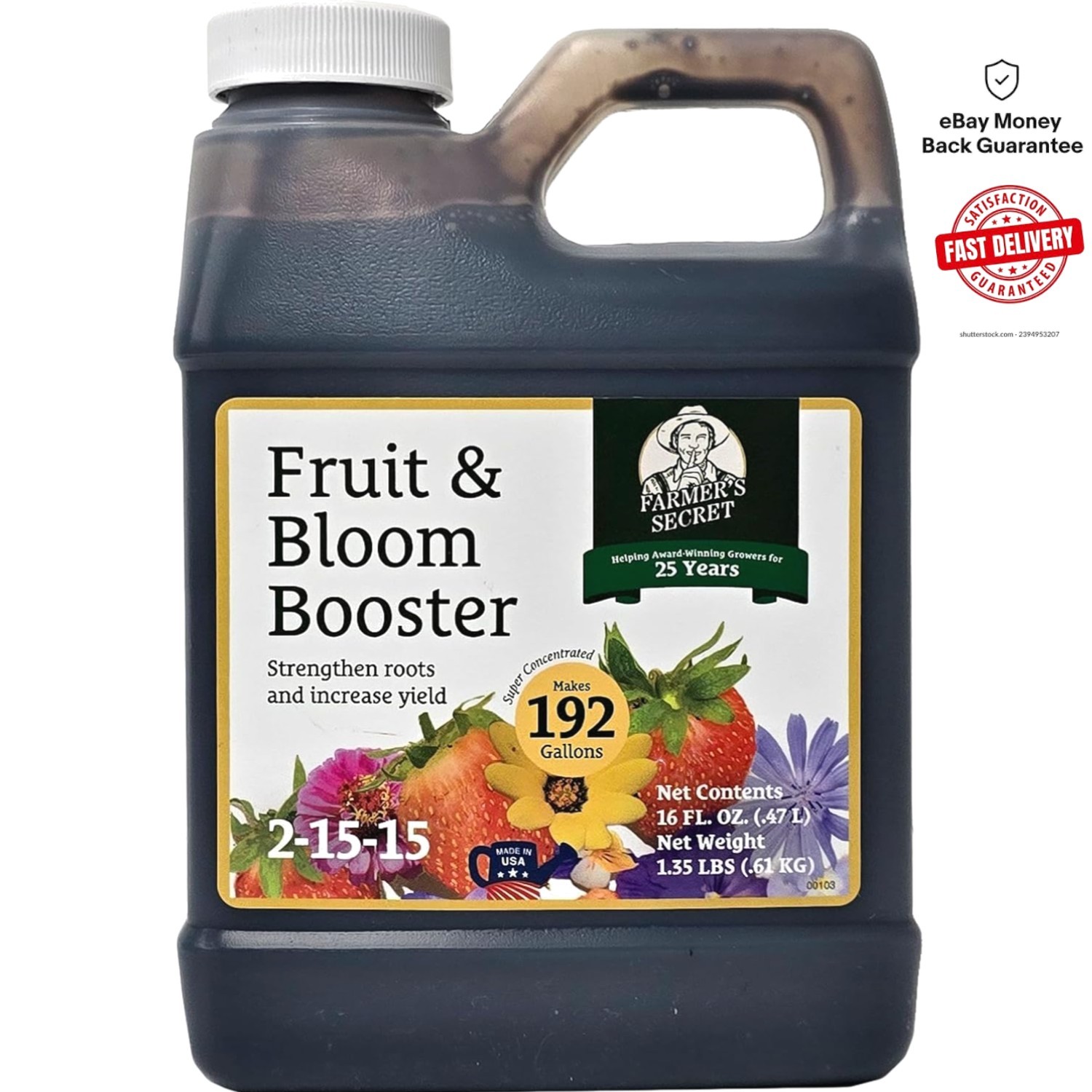 Farmer’s Secret 16oz Organic Fruit & Bloom Booster – Super Concentrated Formula
