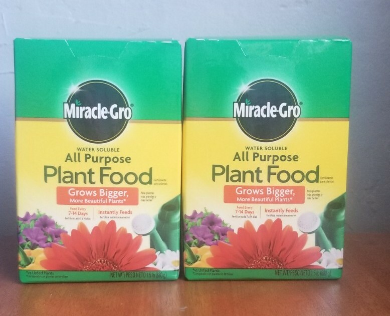 2x Miracle-Gro Water Soluble All Purpose Plant Food 1.5 lbs. (3lb Total)