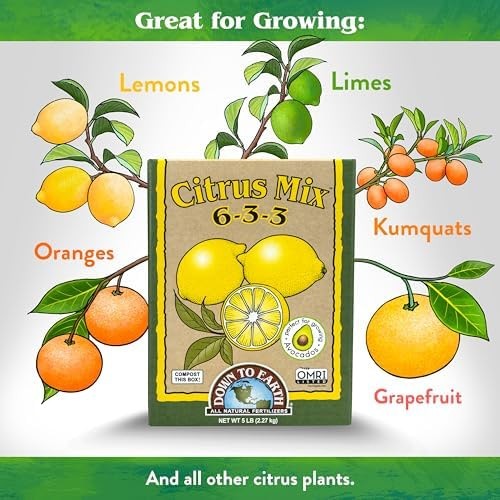 Down To Earth All Natural Fertilizers Organic Citrus Mix – Plant Food for Lem…