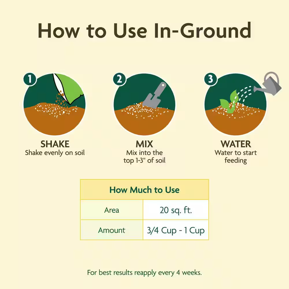 Organic All Purpose Plant Food 3 Lb. for Outdoor Container and In-Ground Plants,